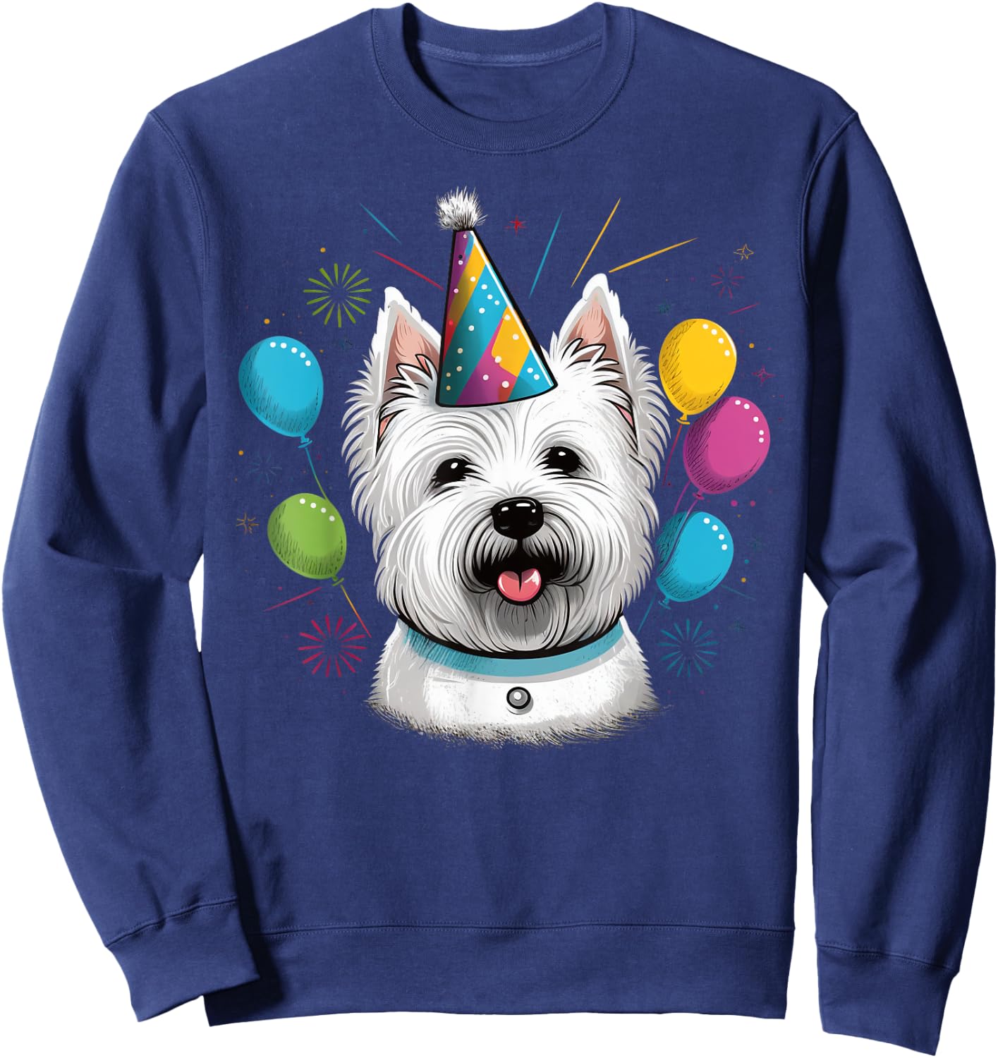 Westie Event Birthday Party West Highland White Terrier Sweatshirt - Sweatshirt | Navy