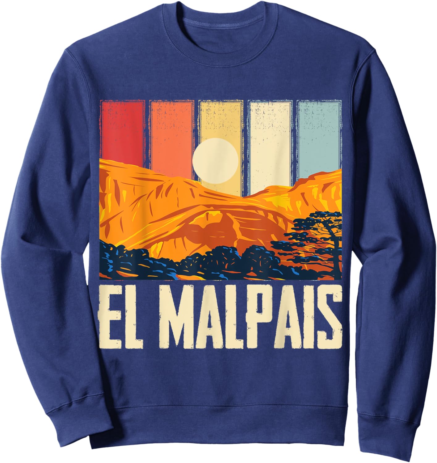 El Malpais Souvenir National Monument Mountain Ranges Sweatshirt - Sweatshirt | Navy