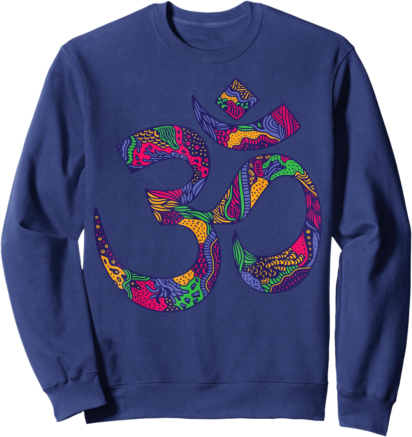 Om Symbol Aum Ohm Hindu Mandala Yoga Meditation Namaste Sweatshirt - Sweatshirt | Navy