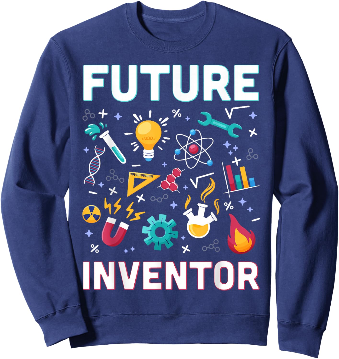 Future Inventor Exploration Invention Smart Creator Kids Sweatshirt - Sweatshirt | Navy