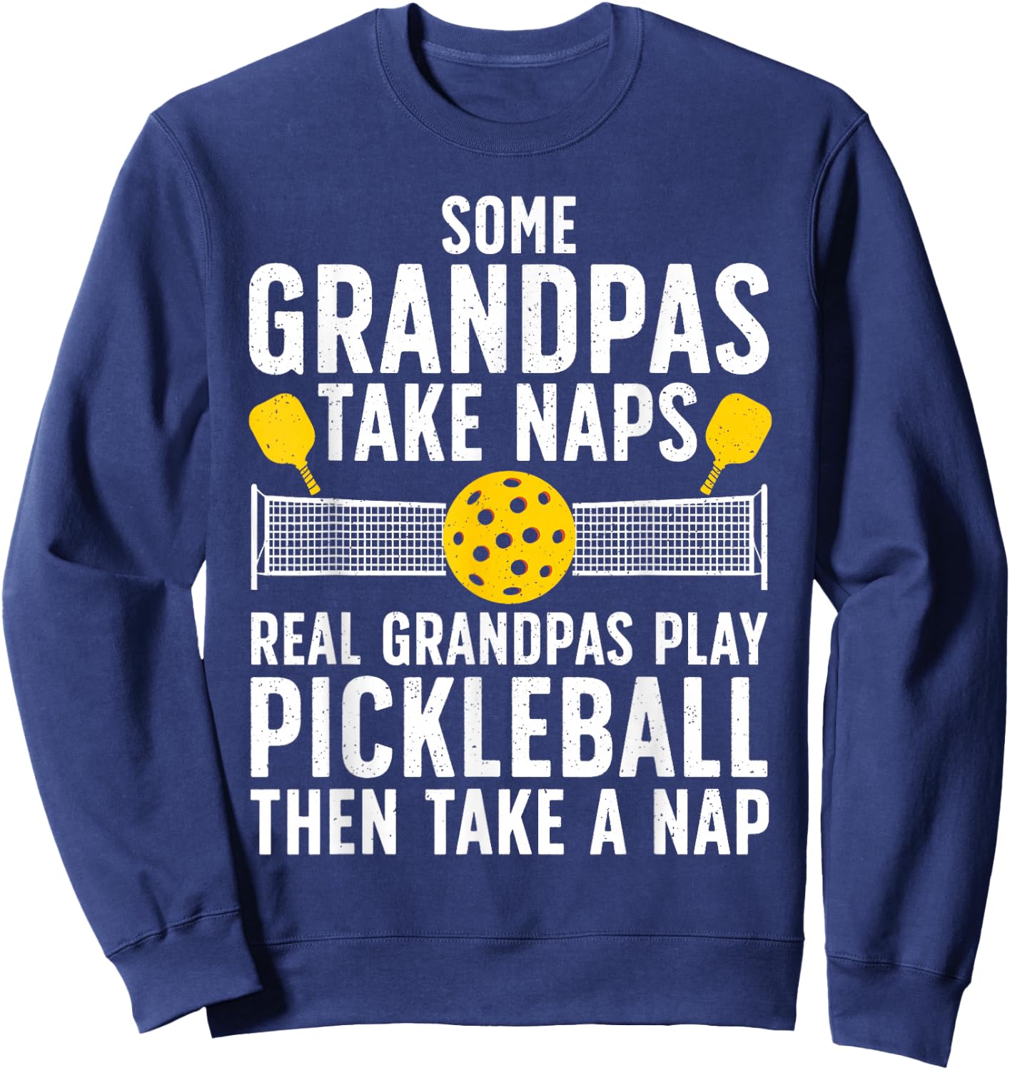 Cool Pickleball Men Grandpa Paddle Sport Pickleball Player Sweatshirt - Sweatshirt | Navy