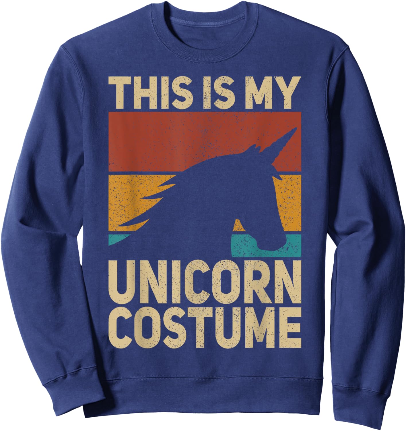 Unicorn Costume Retro Unicorn Outfit Men Women Kids Unicorn Sweatshirt - Sweatshirt | Navy