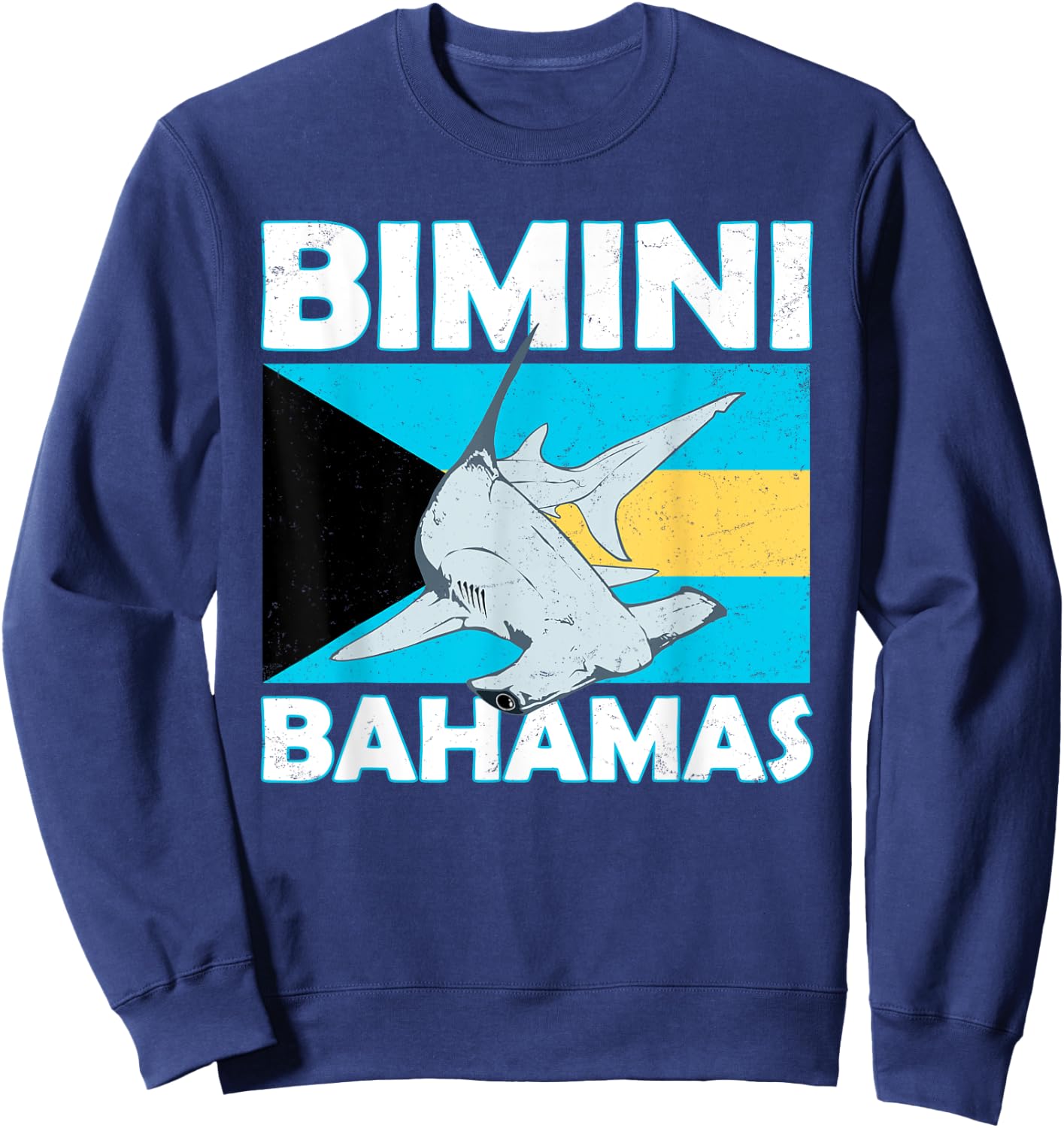Hammerhead Shark Bimini Bahamas Sweatshirt - Sweatshirt | Navy