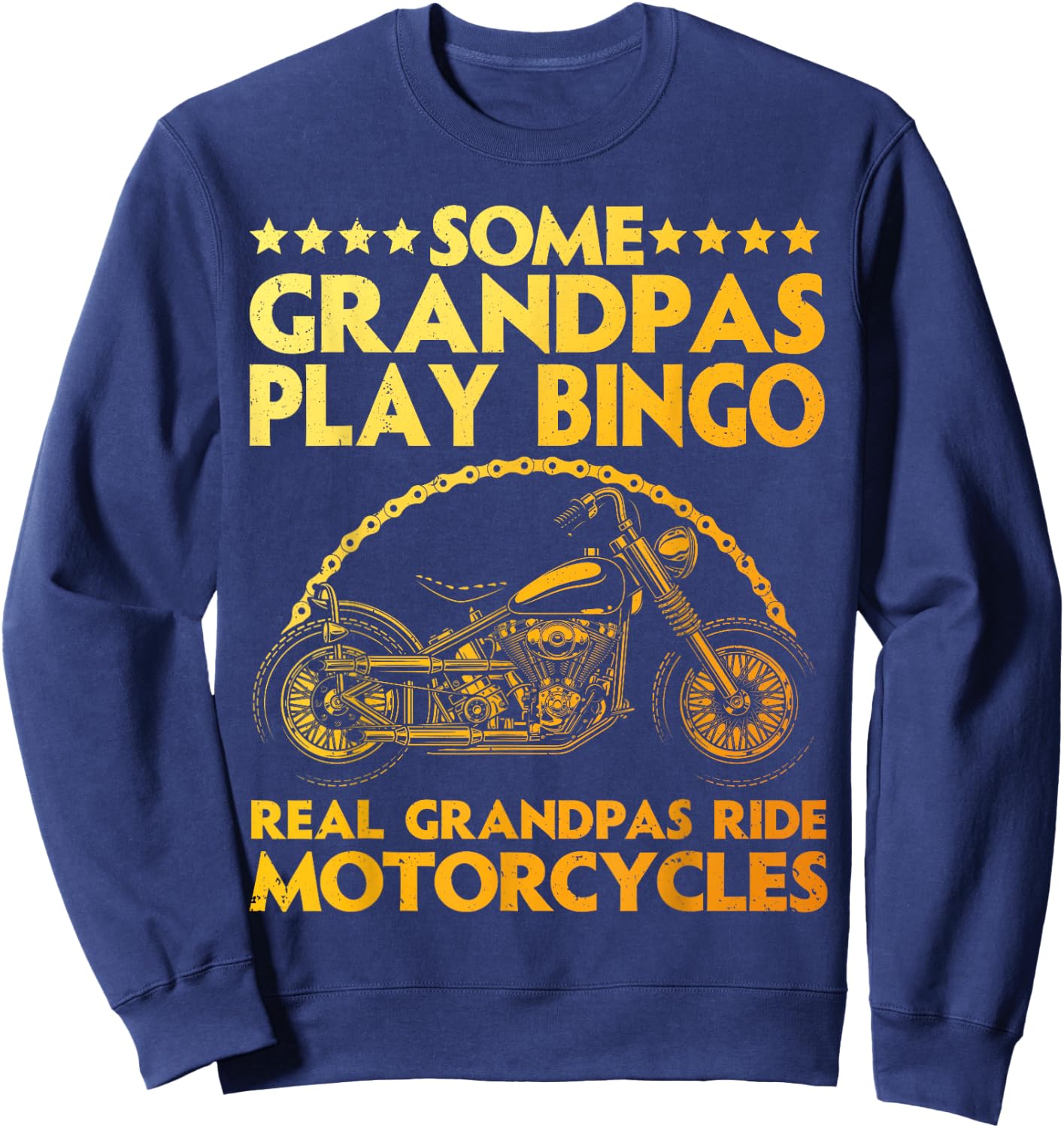 Funny Motorcycle For Grandpa Dad Motorcycle Lovers Riders Sweatshirt - Sweatshirt | Navy