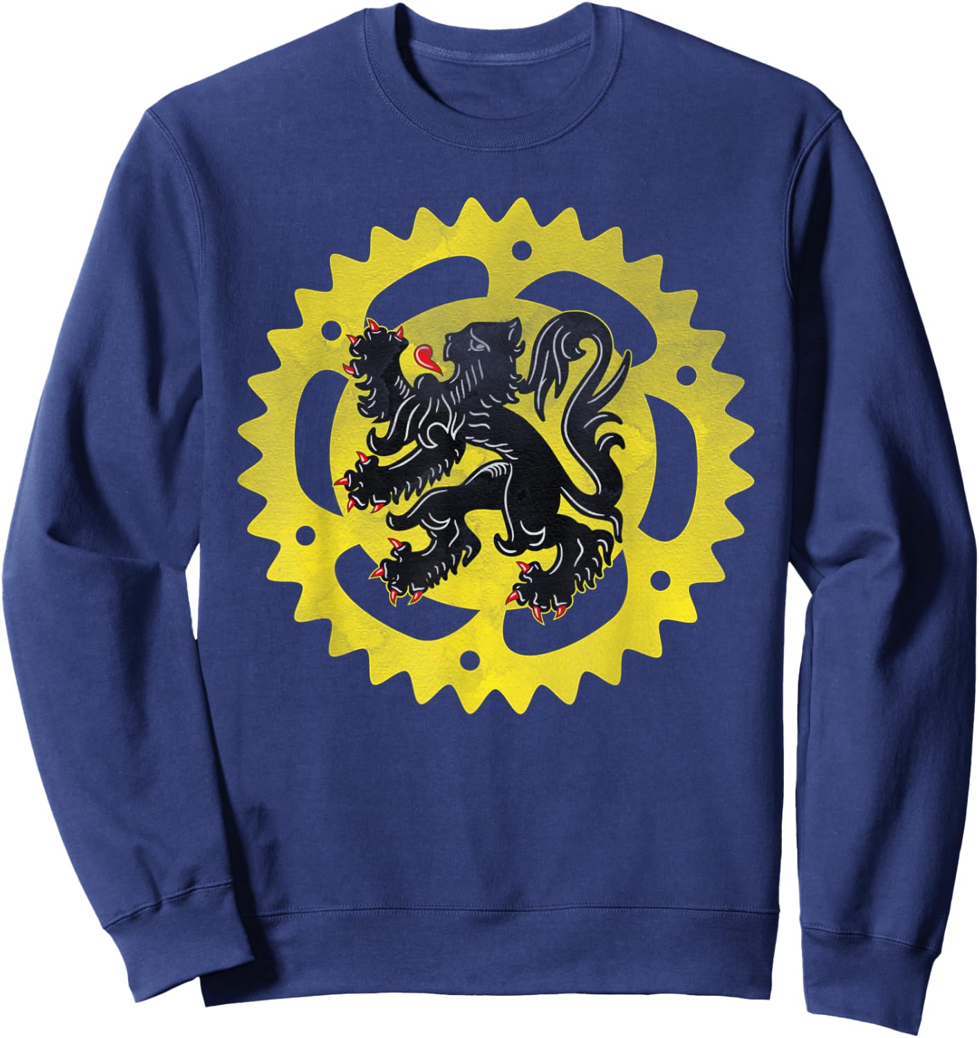 Cyclist for Belgium Cycling or Roubaix bike or Bike Coffee Sweatshirt - Sweatshirt | Navy