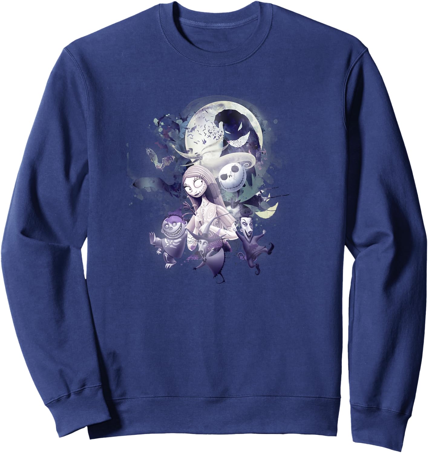 Disney The Nightmare Before Christmas Moon Glow Group Sweatshirt - Sweatshirt | Navy