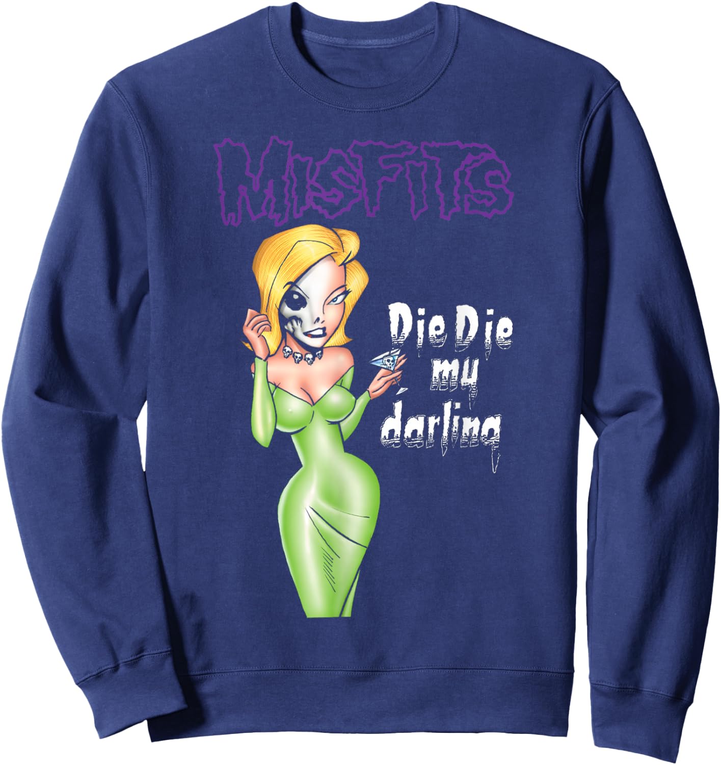 Misfits – Die Die My Darling Logo Sweatshirt - Sweatshirt | Navy