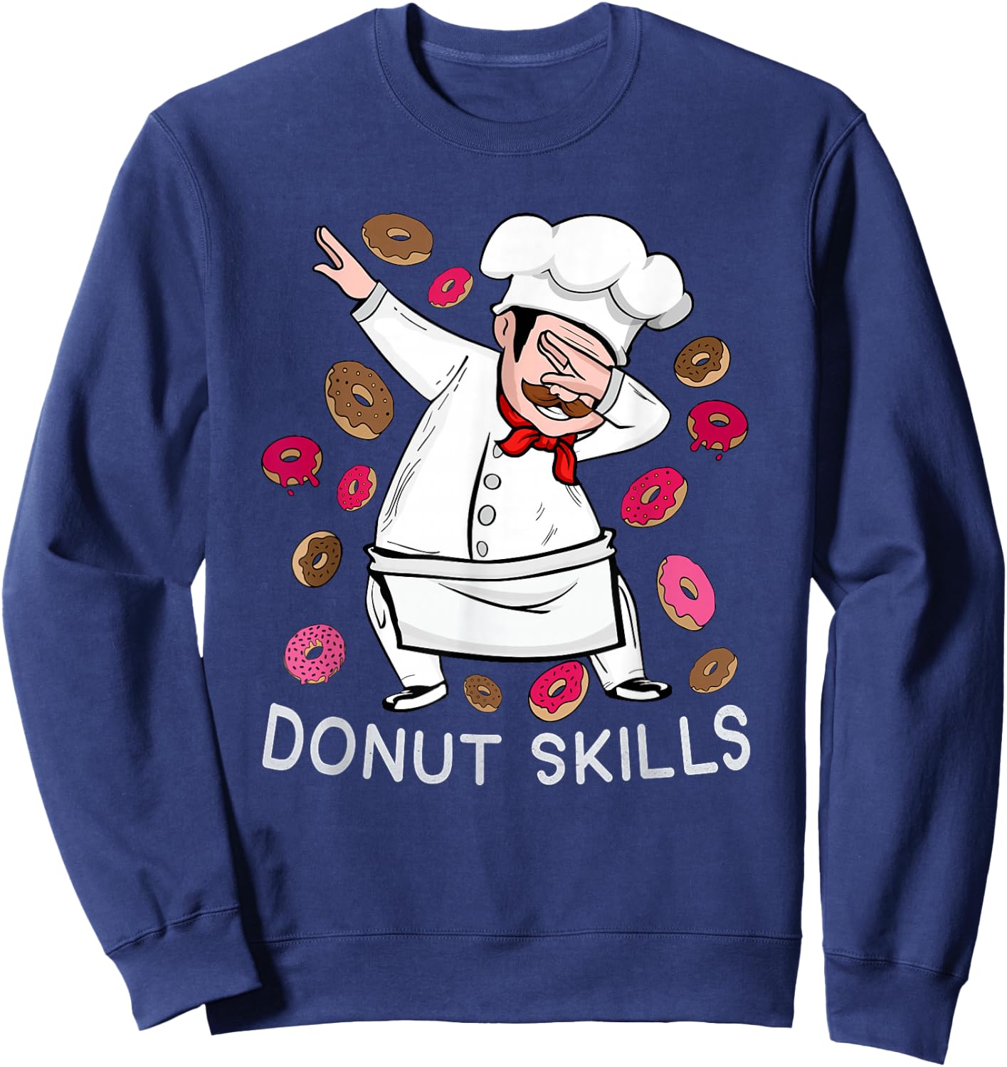 Donut Lover Men Pastry Chef Muffin Souvenir Cake Donuts Sweatshirt - Sweatshirt | Navy