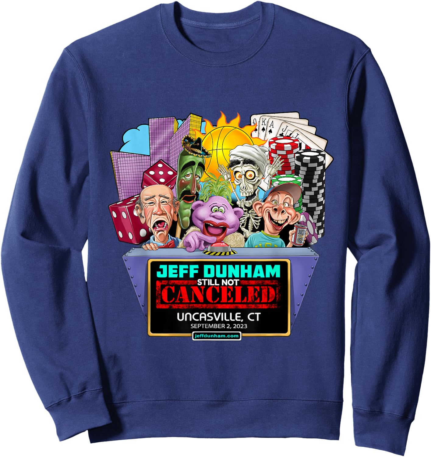 Jeff Dunham Uncasville, CT (2023) Sweatshirt - Sweatshirt | Navy