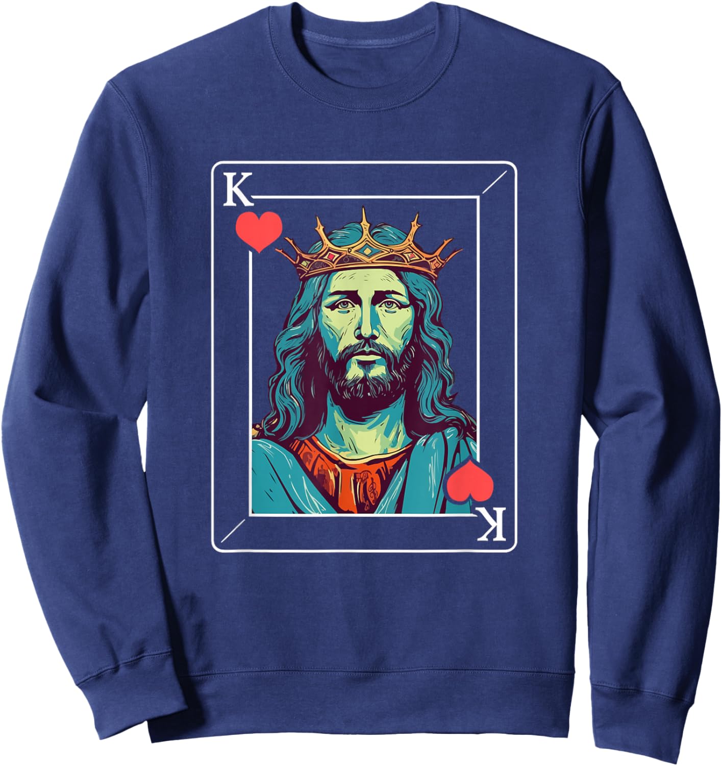 Jesus is King Sweatshirt - Sweatshirt | Navy