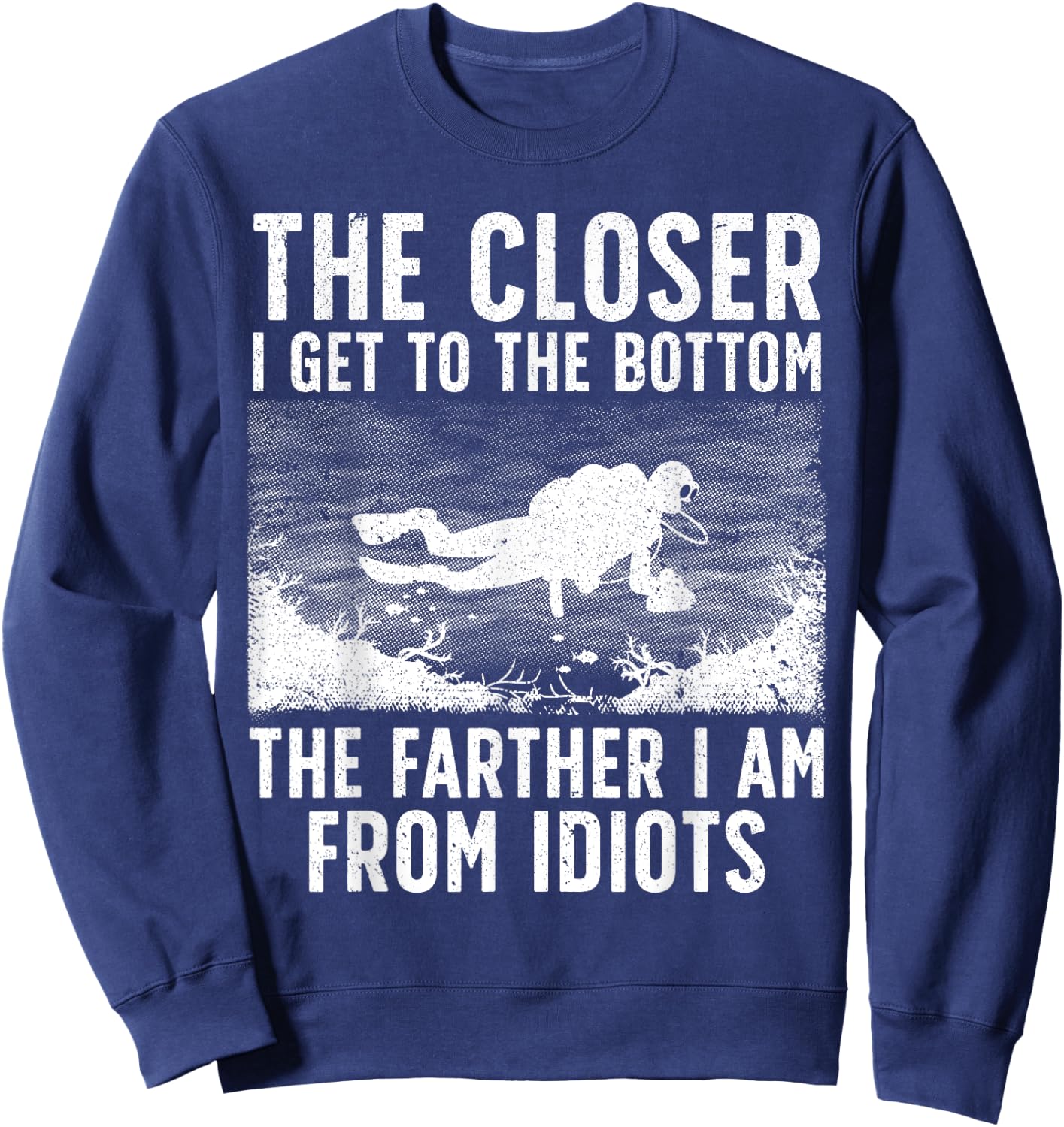 Funny Scuba Diving Art Women Scuba Dive Diving Diver Sweatshirt - Sweatshirt | Navy