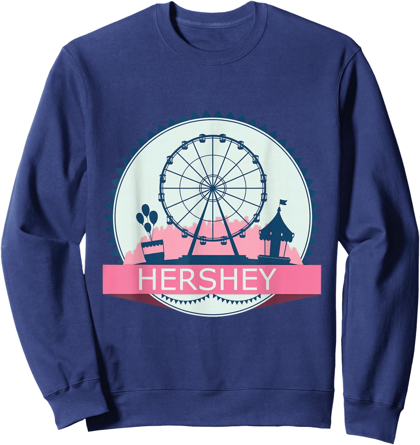 Vintage Hershey PA, Pennsylvania, Park Retro Sweatshirt - Sweatshirt | Navy