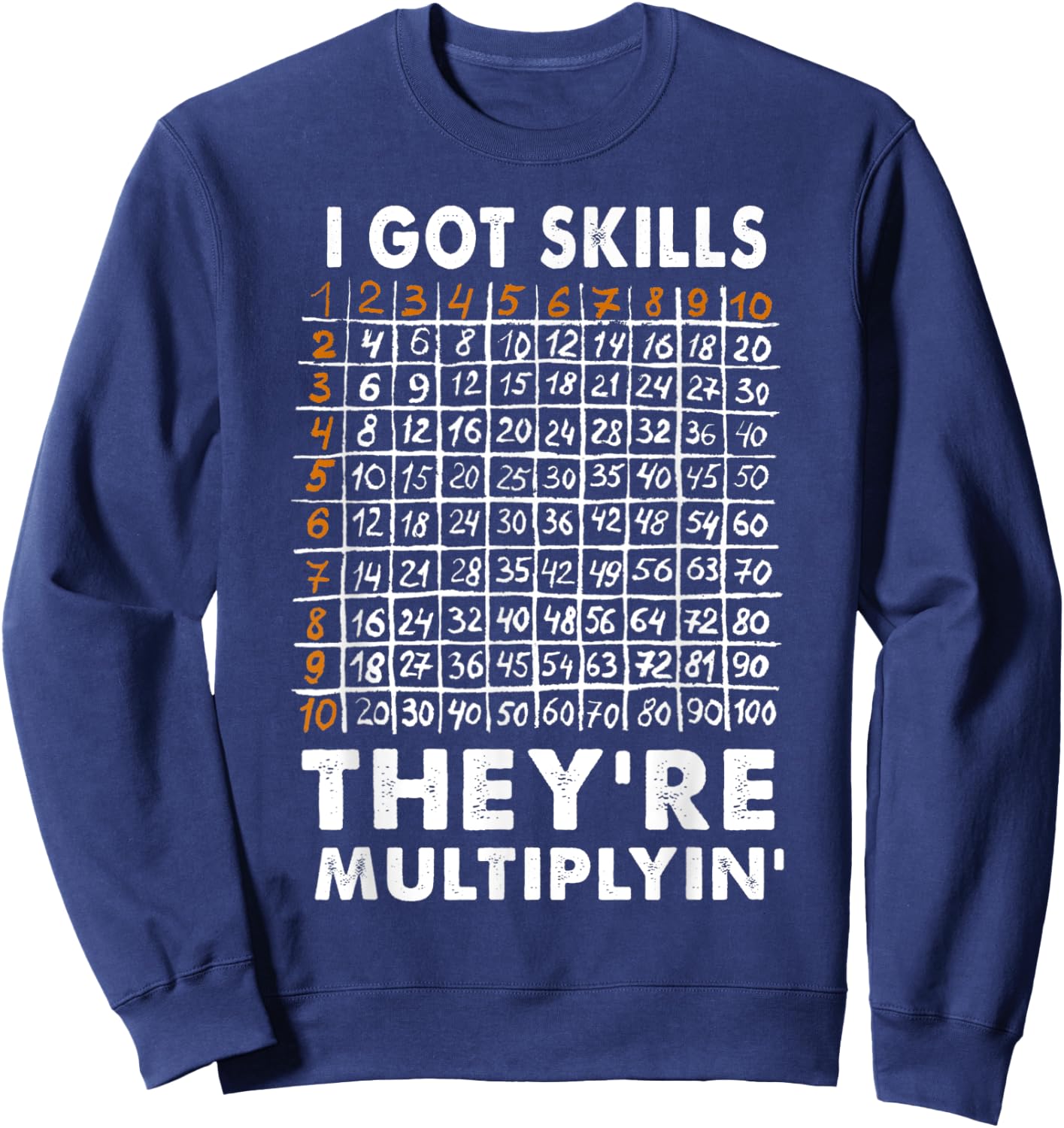 I Got Skill They're Multiplying Back To School Match Teacher Women Kids Sweatshirt - Sweatshirt | Navy
