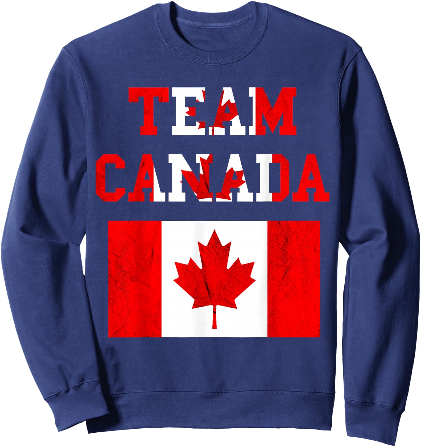 Team Canada Maple Leaf Canadian Soccer Team Canada Flag Sweatshirt - Sweatshirt | Navy
