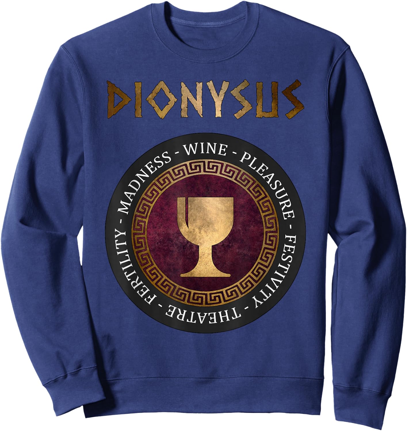 Dionysus Ancient Greek God of Wine and Festivities Sweatshirt - Sweatshirt | Navy