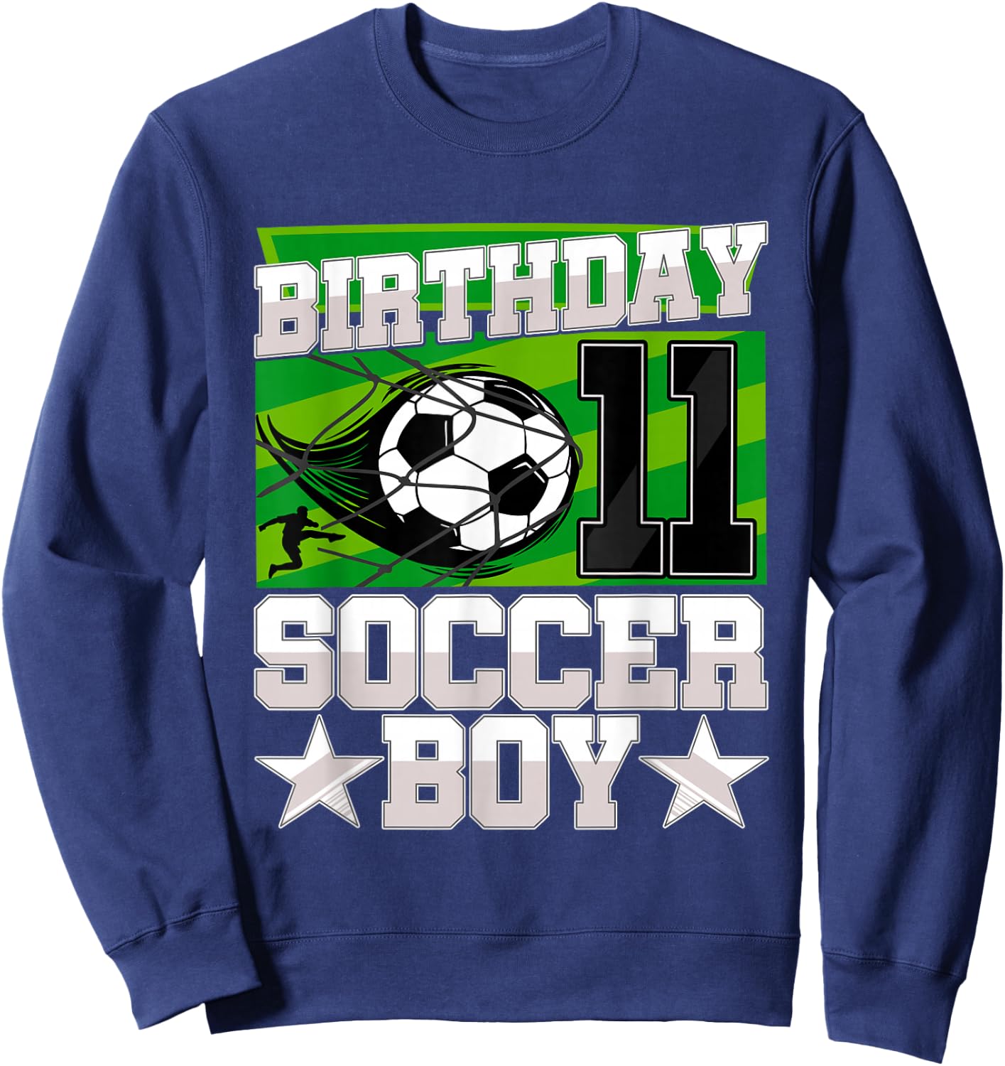 Soccer Birthday Party - 11th Birthday Boy 11 Years Old Sweatshirt - Sweatshirt | Navy