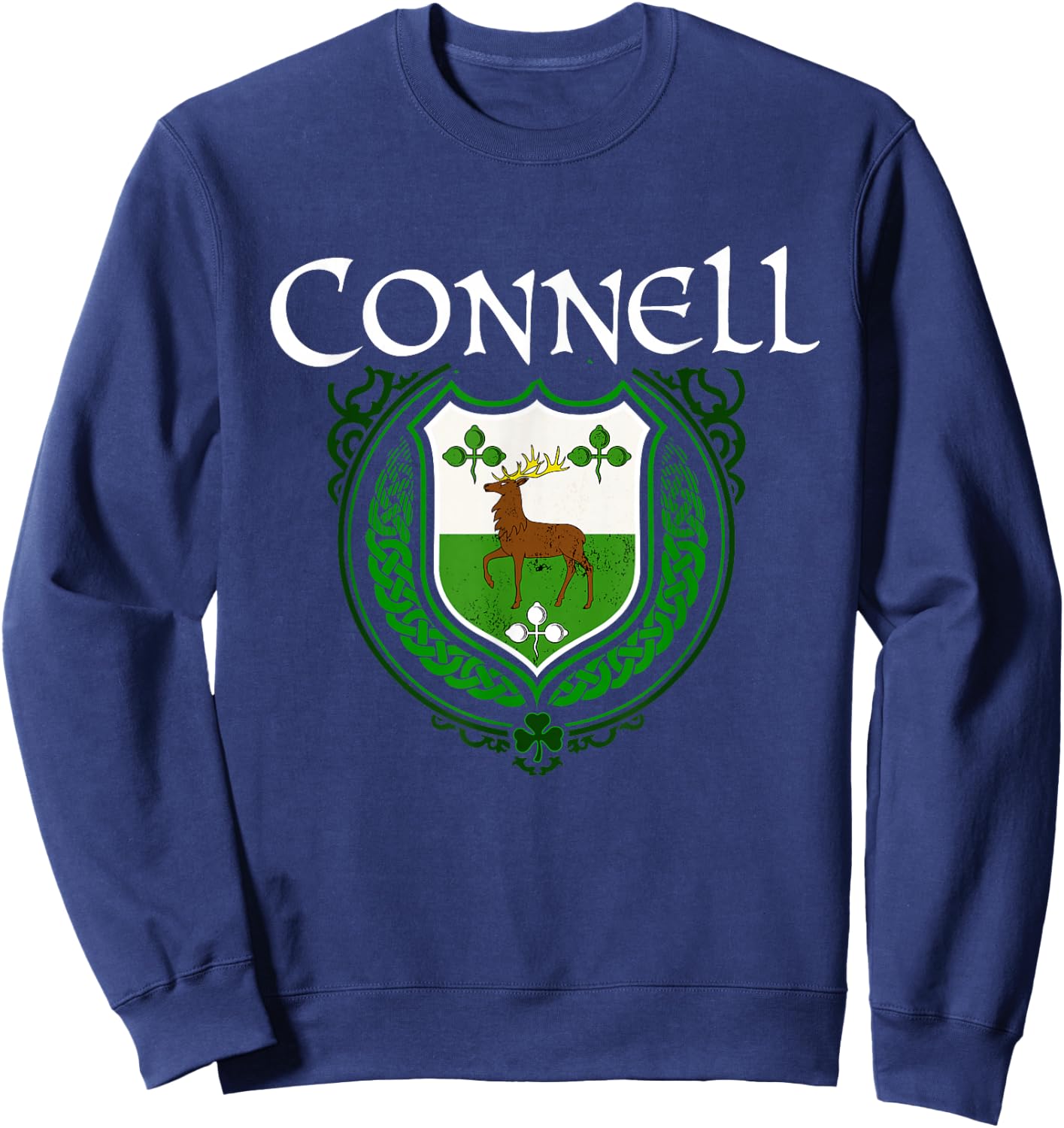Connell Surname Irish Clan Tartan Badge Ireland Sweatshirt - Sweatshirt | Navy