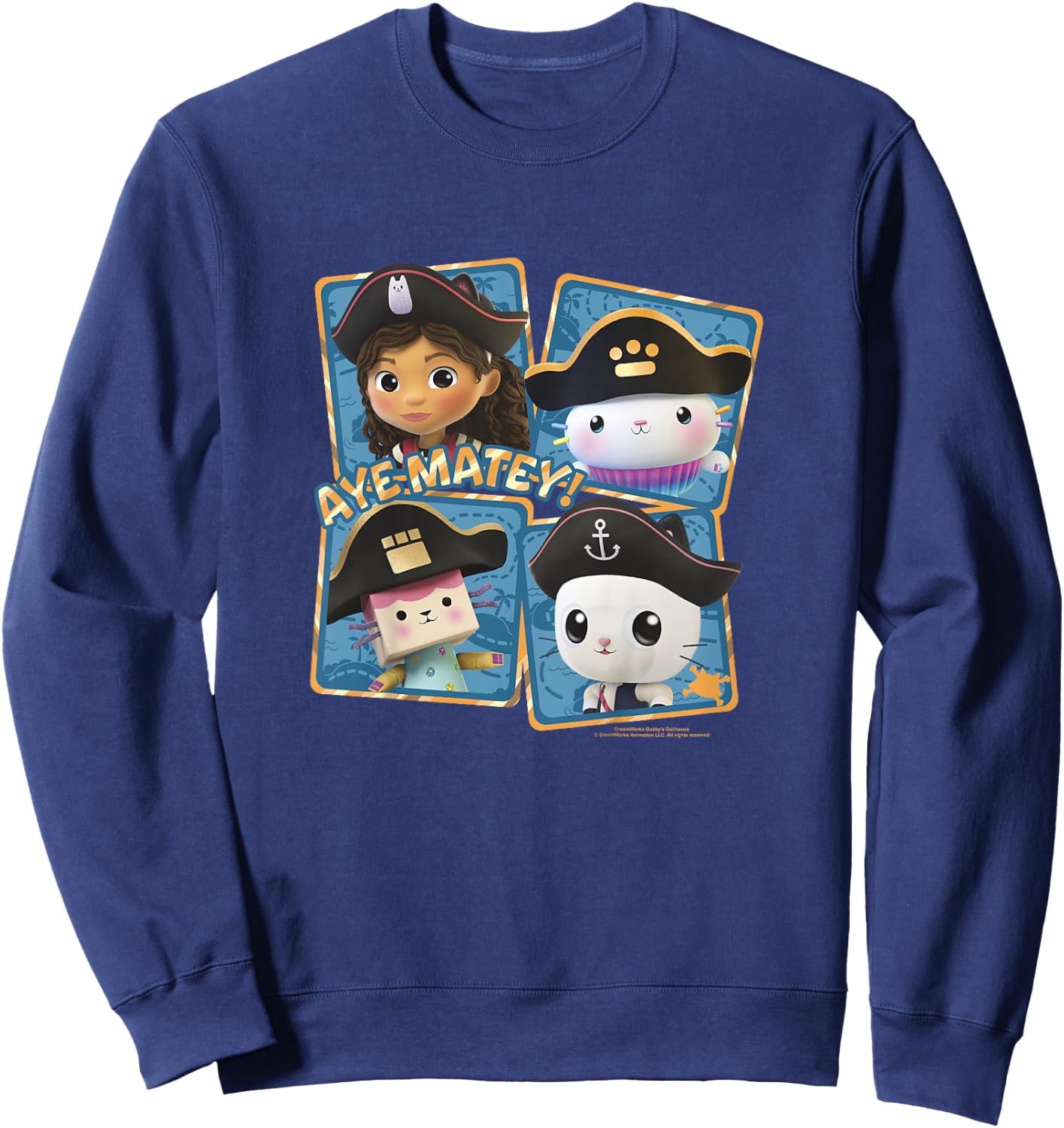 Gabby's Dollhouse Group Shot Pirates Ate Matey! Sweatshirt - Sweatshirt | Navy