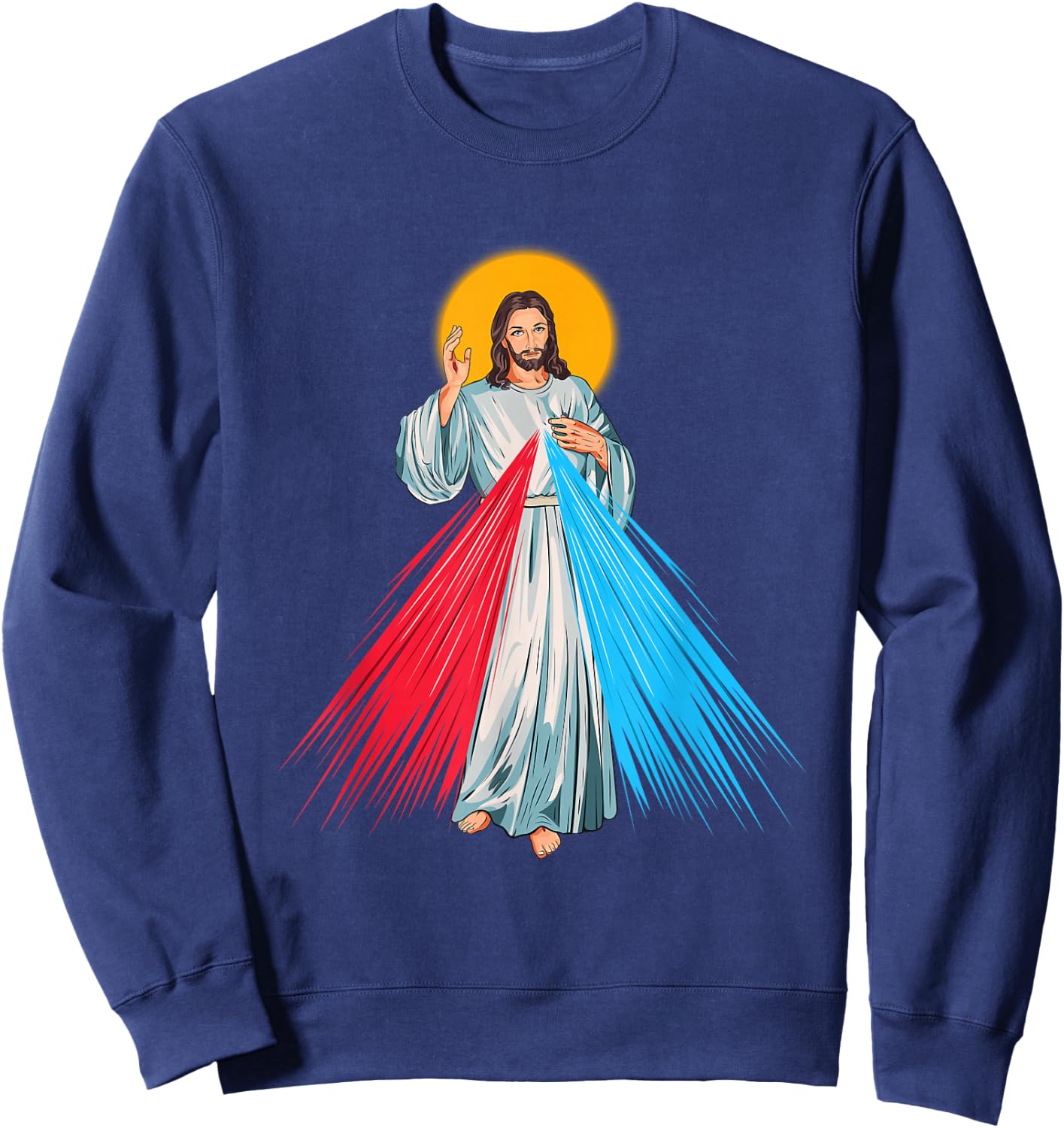 Divine Mercy of JESUS CHRIST Sweatshirt - Sweatshirt | Navy