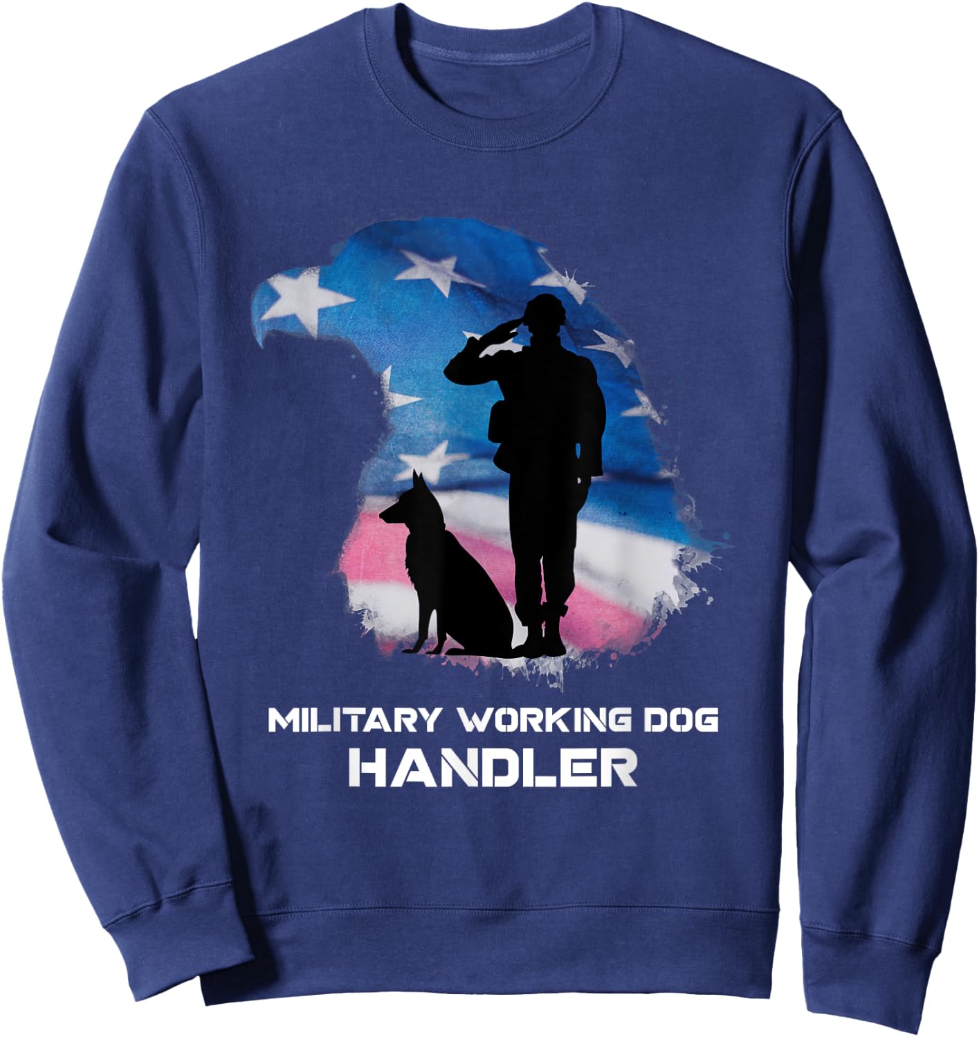 Military Working Dog Handler shirt women Sweatshirt - Sweatshirt | Navy