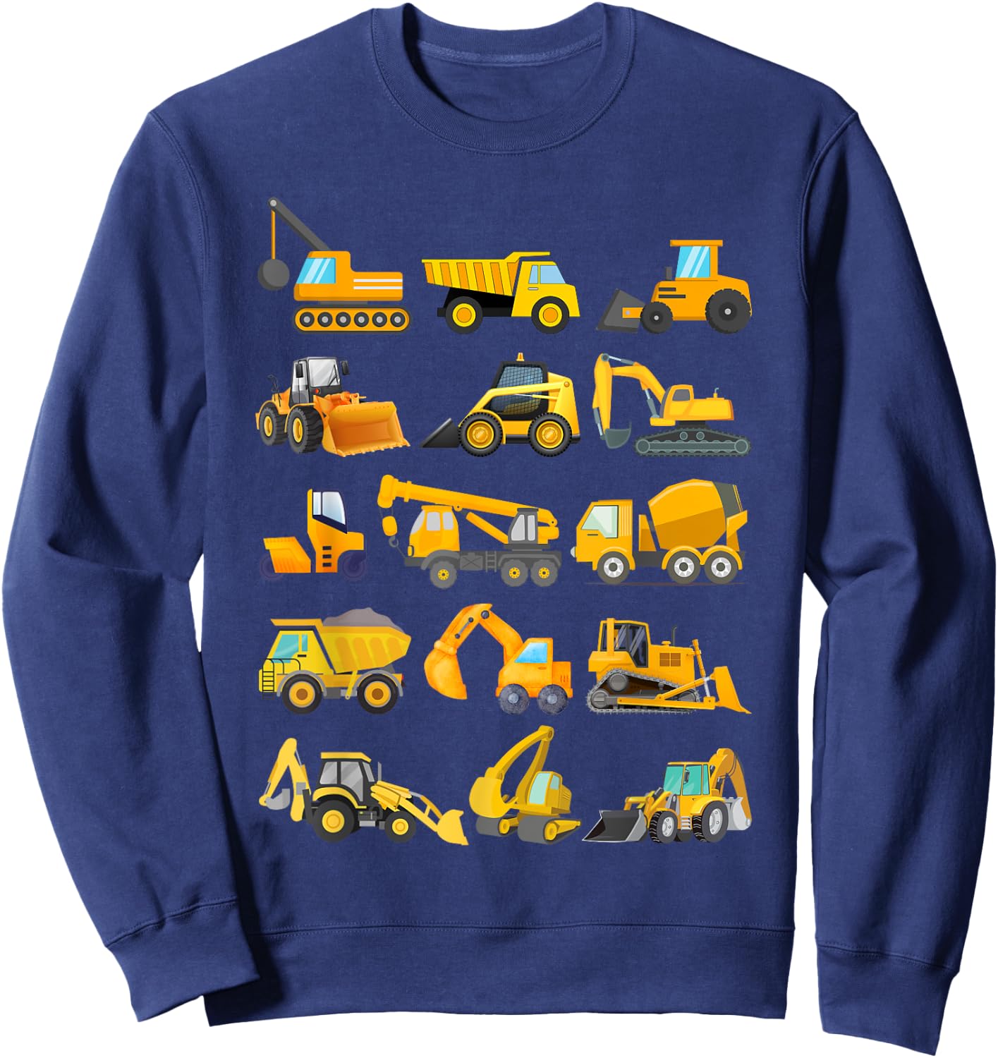 Construction Excavator Boys, Girls, Men, Women Construction Sweatshirt - Sweatshirt | Navy