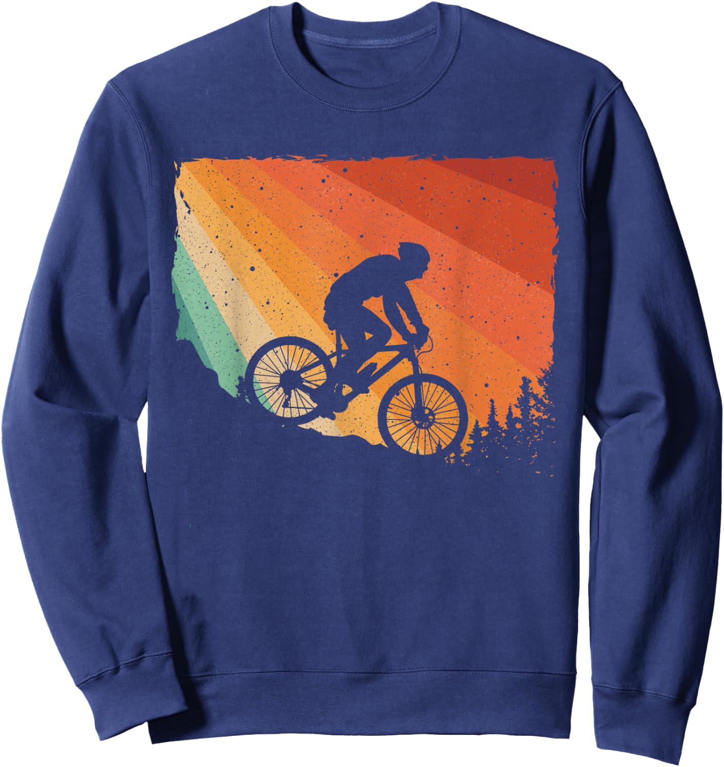 Funny Mountain Biking Design Women Mountain Bike Sweatshirt - Sweatshirt | Navy