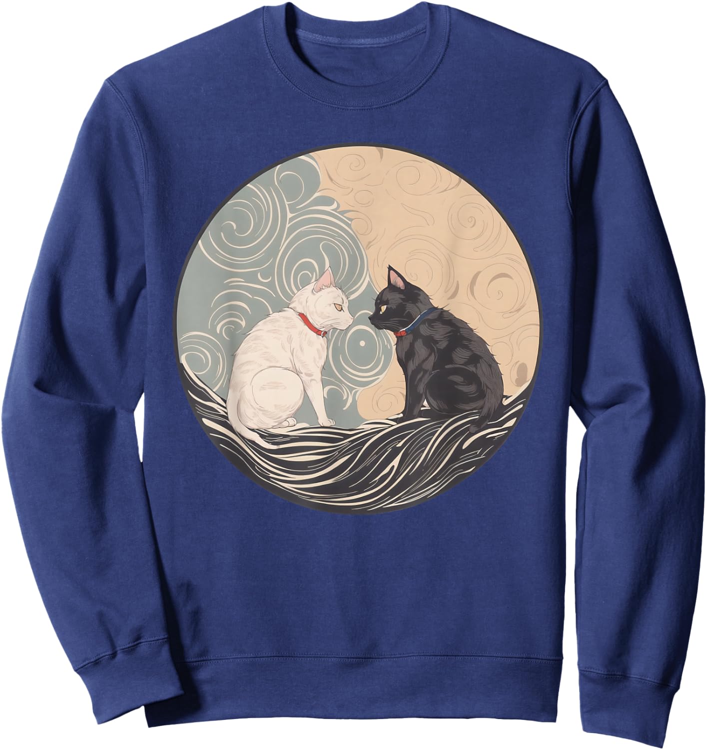 Ukiyo-e Cats Sweatshirt - Sweatshirt | Navy