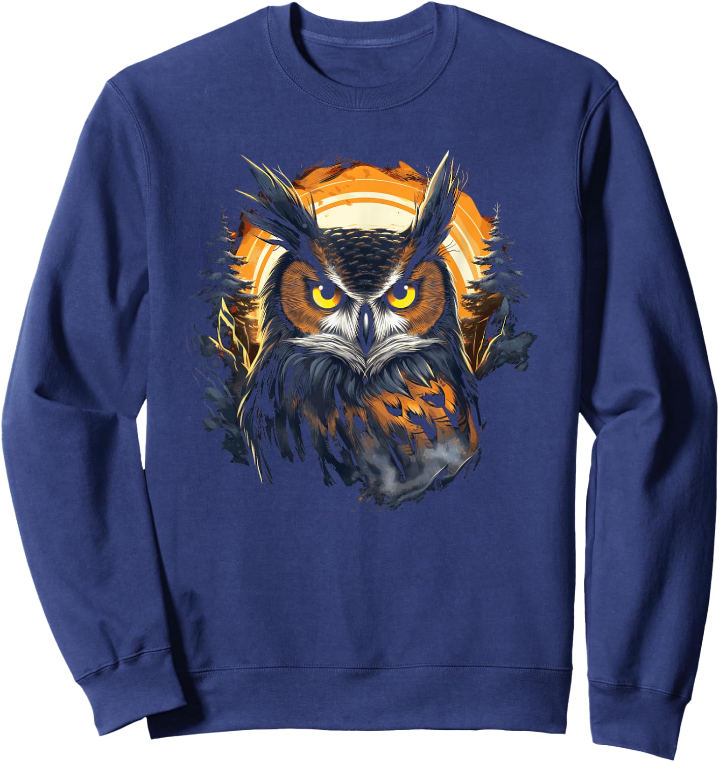 Great Horned Owl Sweatshirt - Sweatshirt | Navy