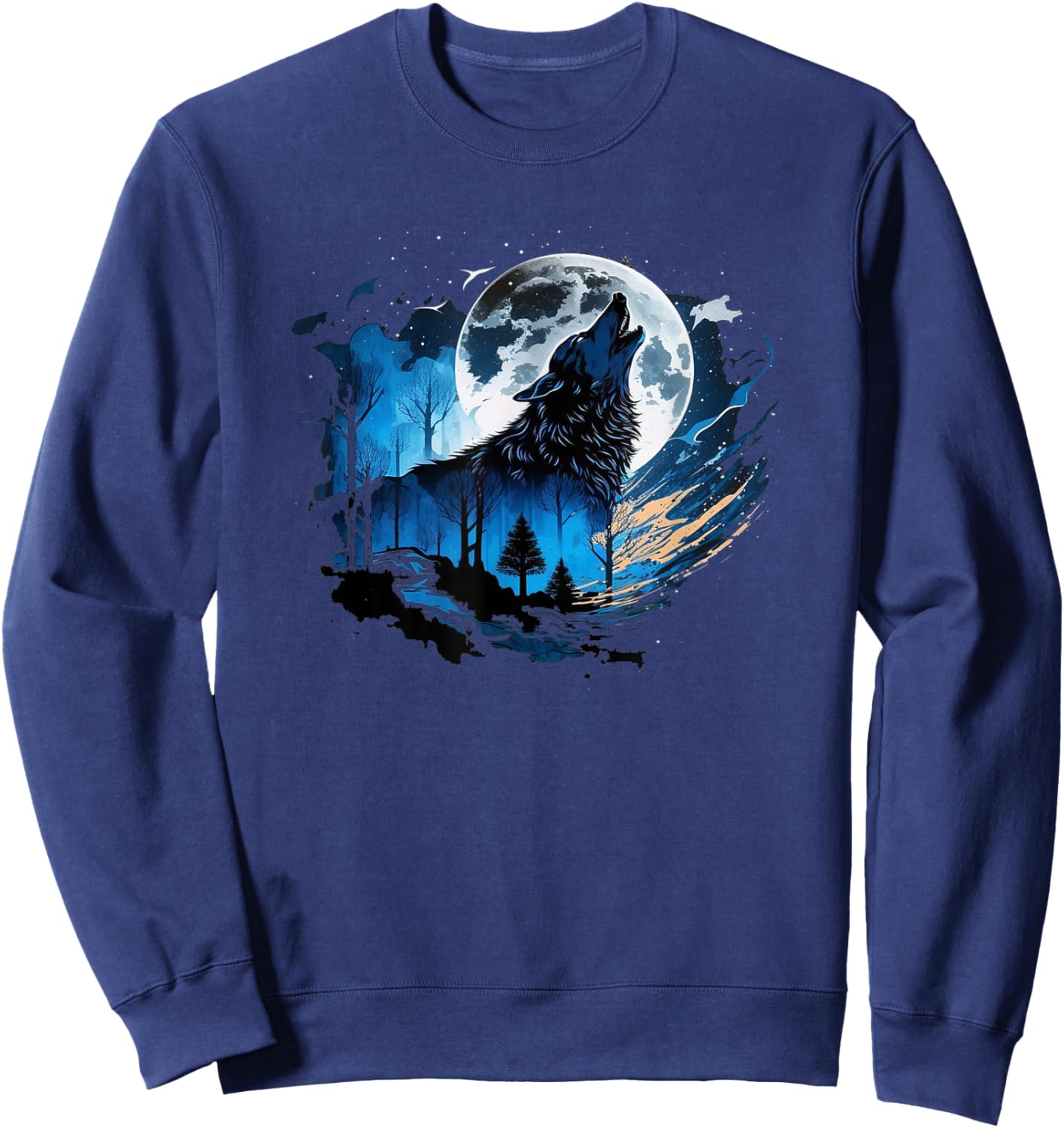 Wolf And Wolves Men Women Kids Sweatshirt - Sweatshirt | Navy