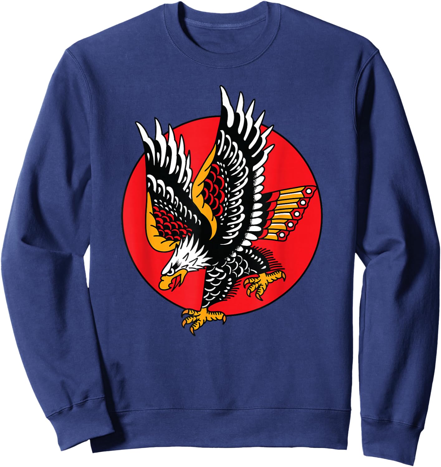 Eagle American Traditional Tattoo Ink Old School Flash Inked Sweatshirt - Sweatshirt | Navy