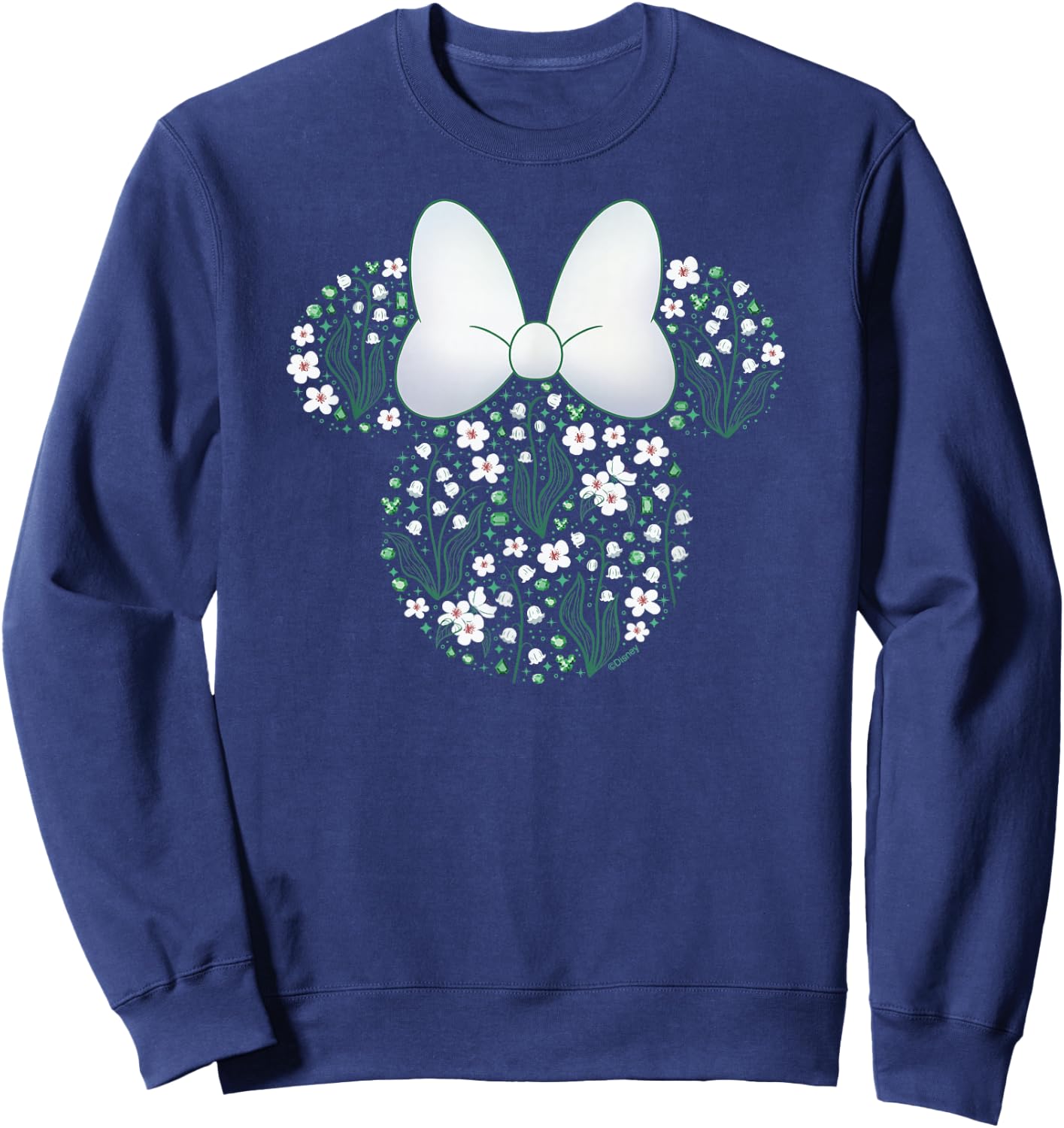 Disney Minnie Mouse May Birth Month Birthstone & Flowers Sweatshirt - Sweatshirt | Navy