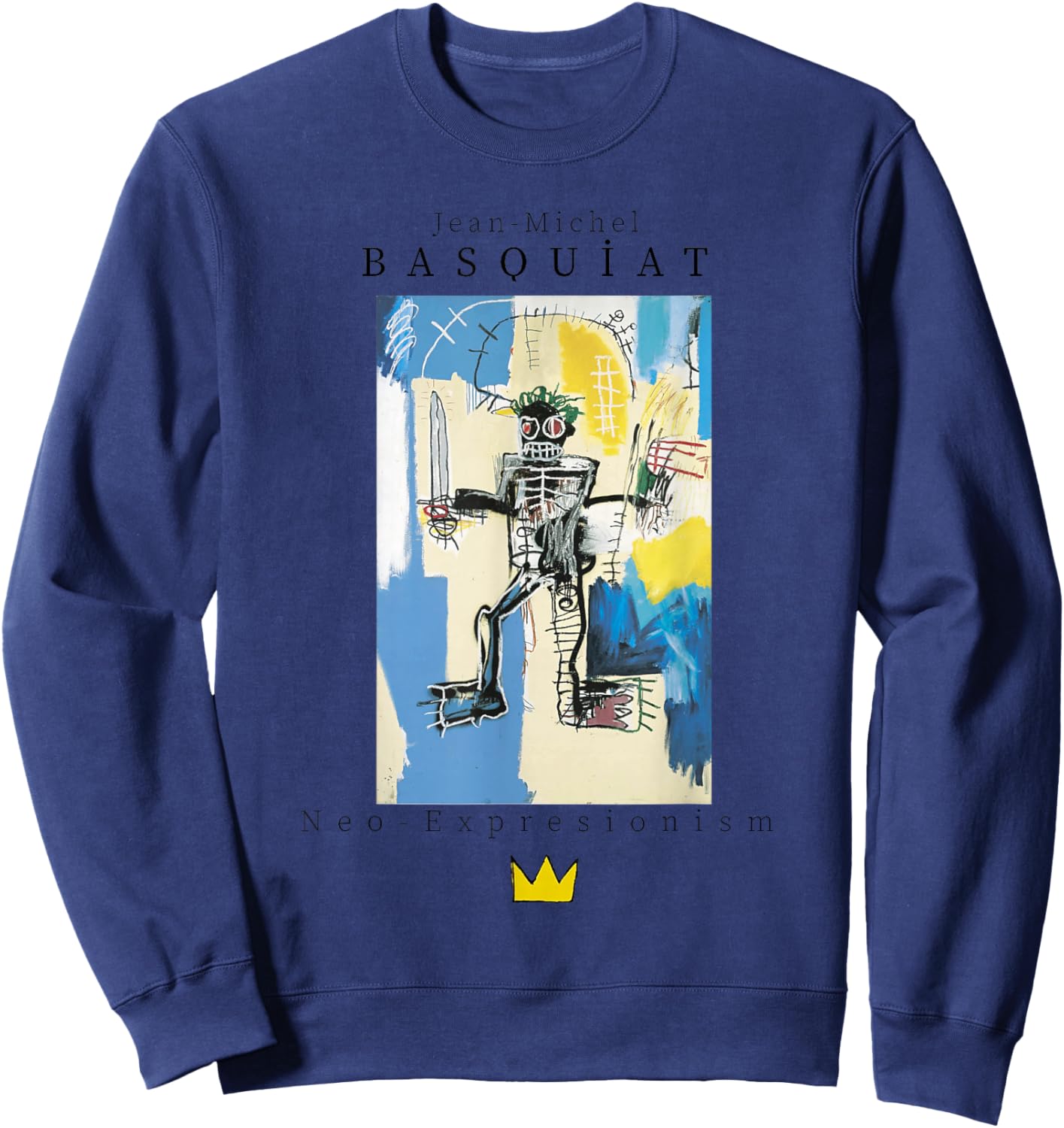 Urban, Streetwear, Graphics, Basquiat, Art, Abstract Sweatshirt - Sweatshirt | Navy