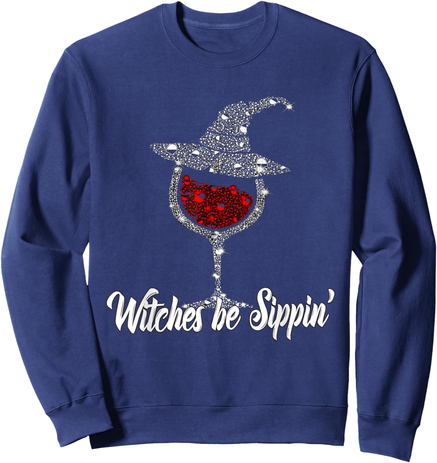 Witches Be Sippin 'Witch Squad Halloween Party Sweatshirt - Sweatshirt | Navy