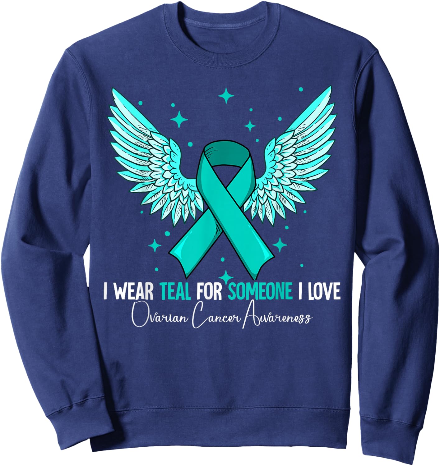 Ovarian Cancer Awareness Sweatshirt - Sweatshirt | Navy