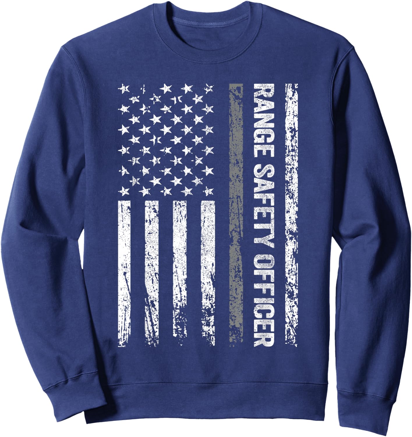 Range Safety Officer US Flag Sweatshirt - Sweatshirt | Navy