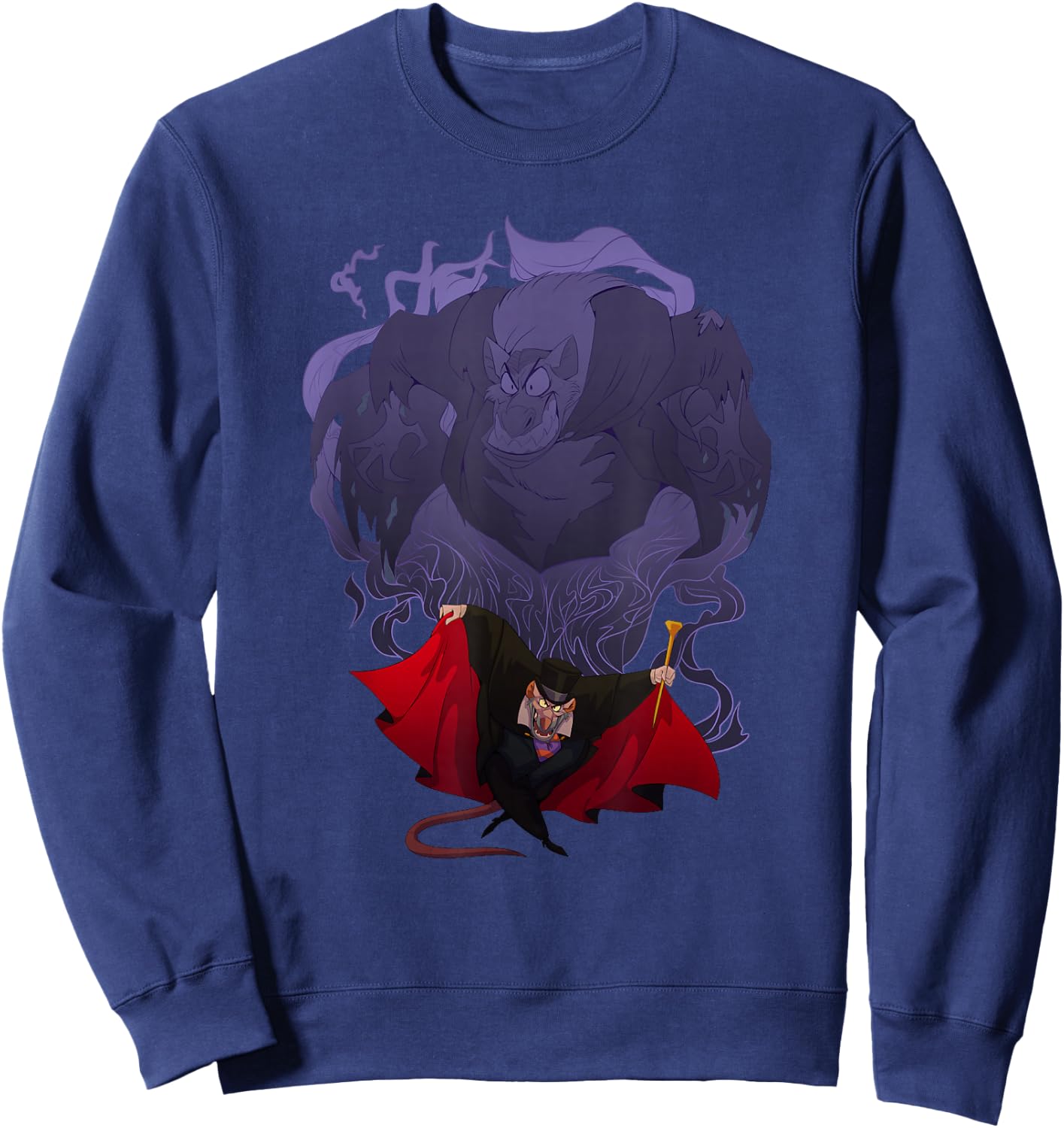 Disney The Great Mouse Detective Professor Ratigan Poster Sweatshirt - Sweatshirt | Navy