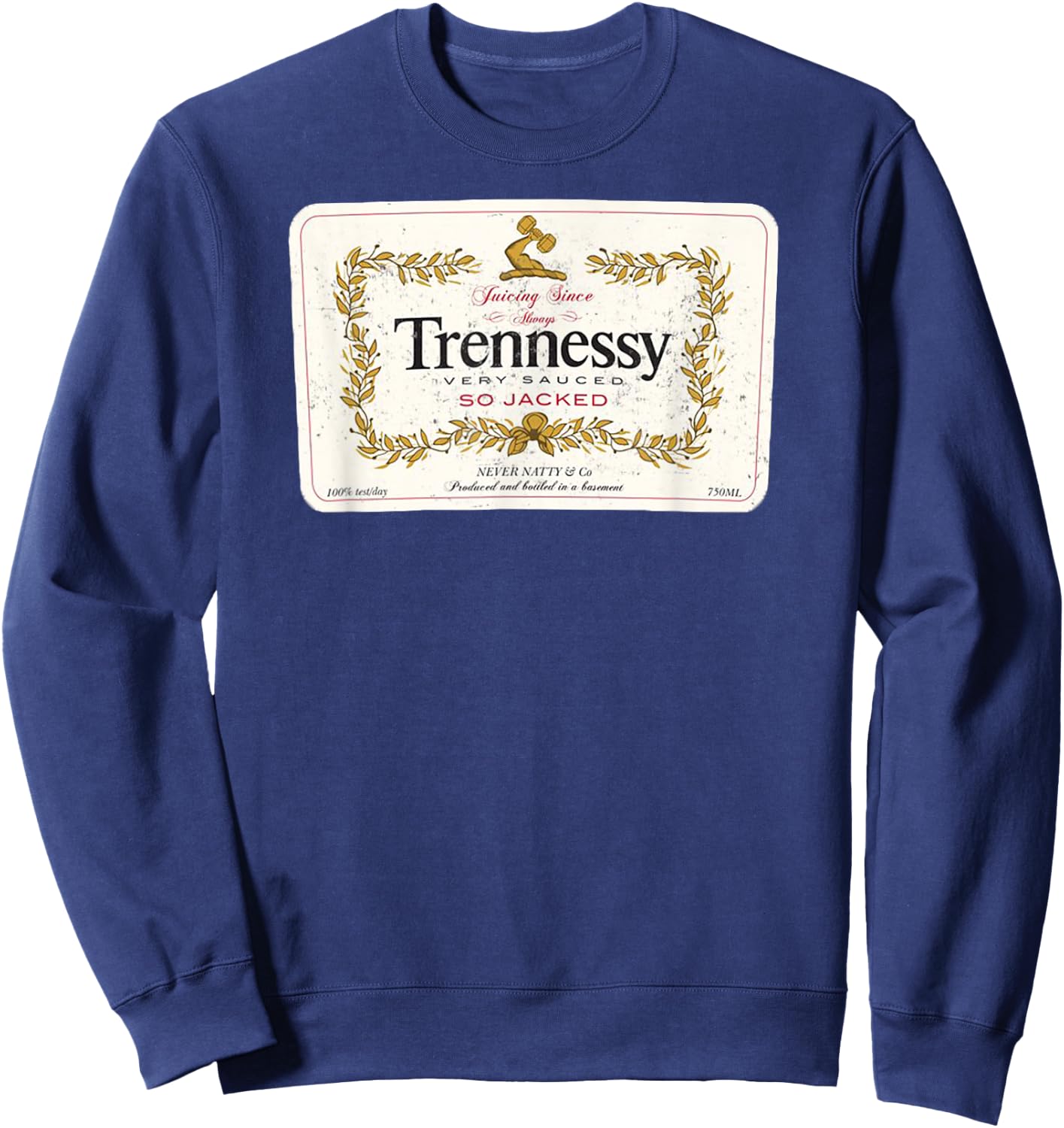 SheepDog Apparel Women's Workout Classic Fit Black Cotton Polyester Blend Sweatshirt - Sweatshirt | Navy