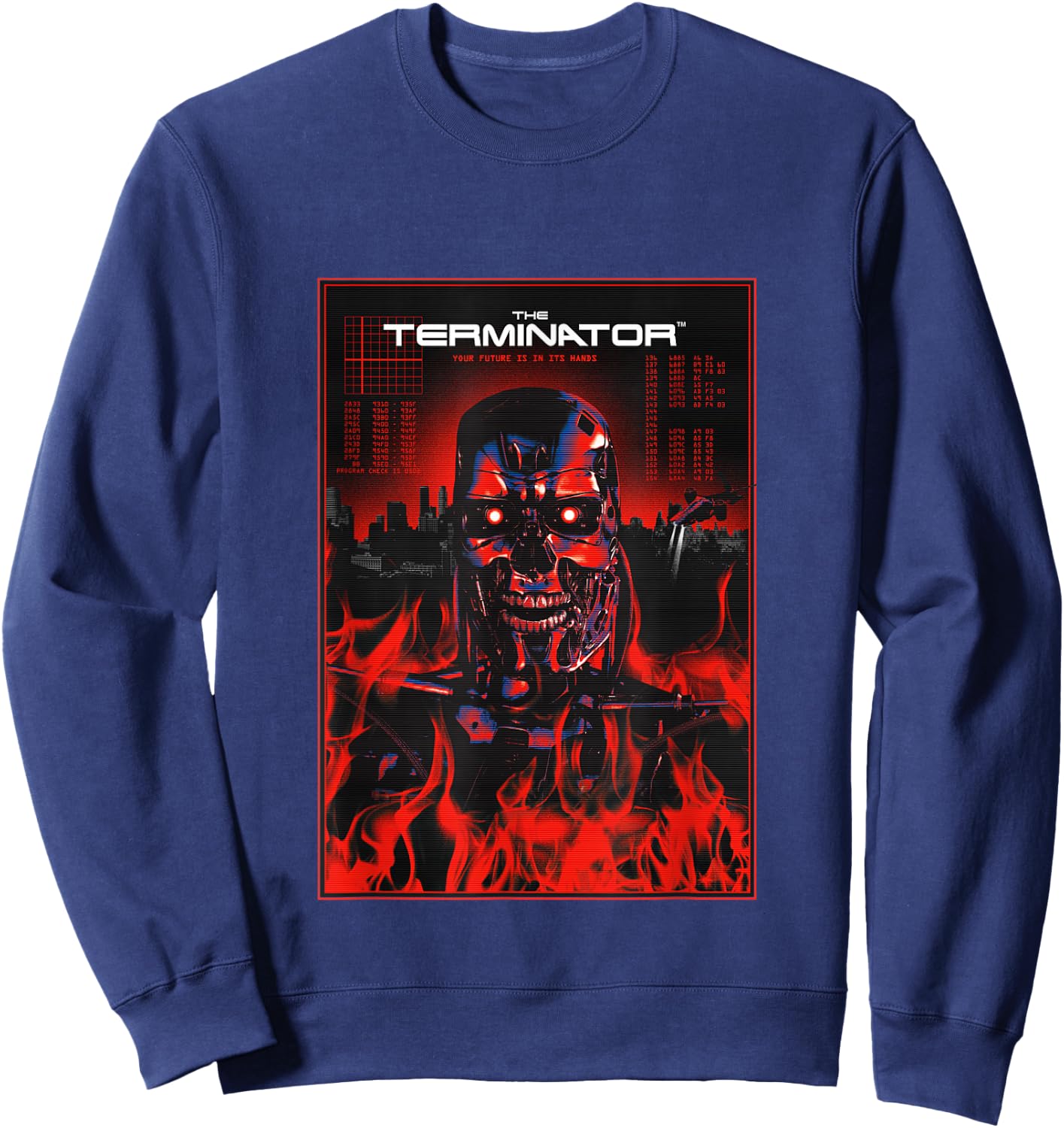 Terminator Your Future is in It's Hands Endoskeleton Sweatshirt - Sweatshirt | Navy