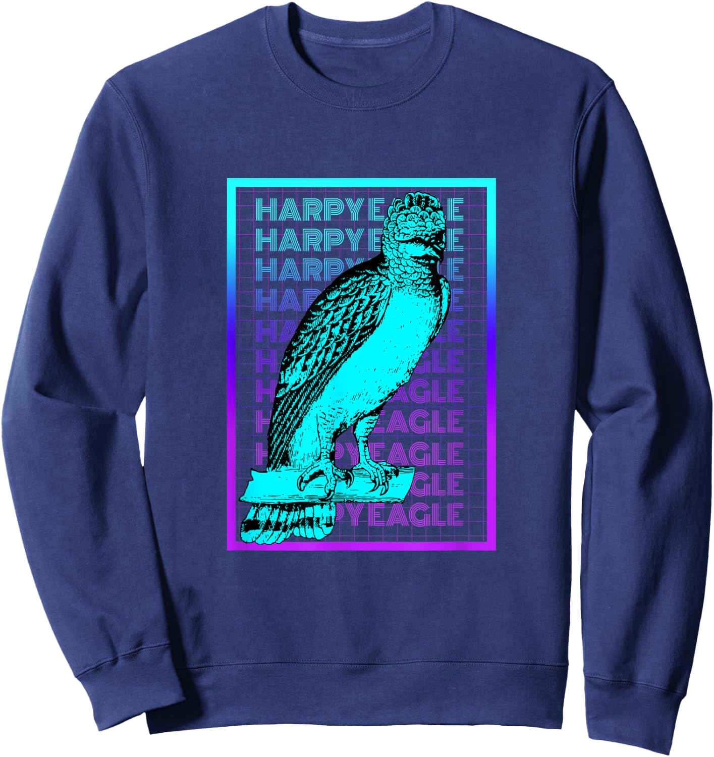 Harpy Eagle Bird Vintage Retro Harpy Eagle Sweatshirt - Sweatshirt | Navy