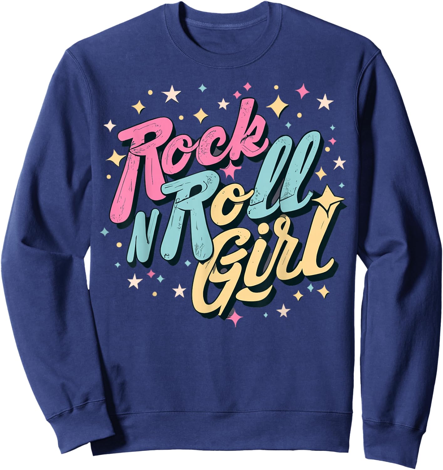 Rock N Roll Girl Purple Darla Sweatshirt - Sweatshirt | Navy