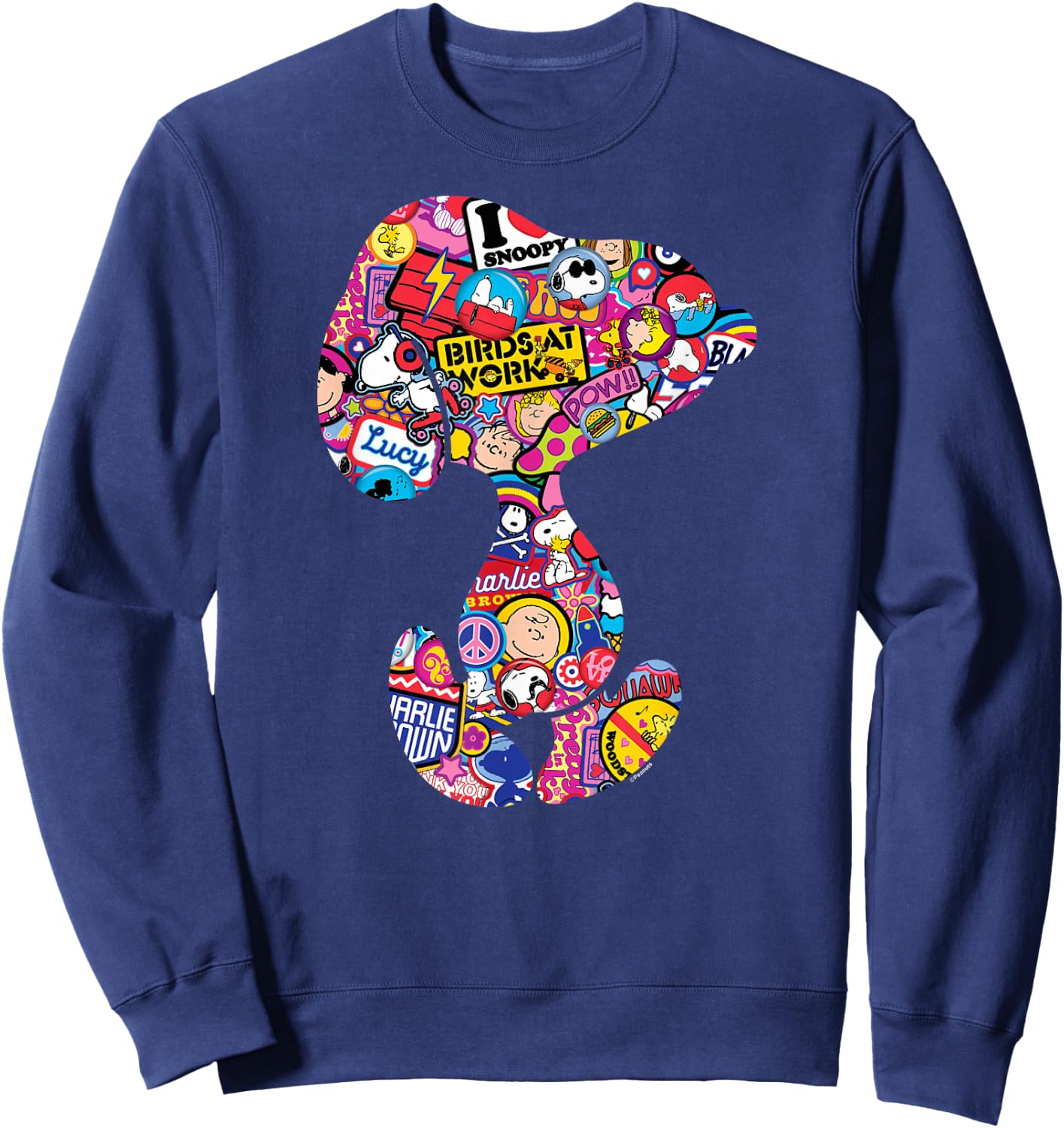 Peanuts - Snoopy Silhoutte Pattern Sweatshirt - Sweatshirt | Navy
