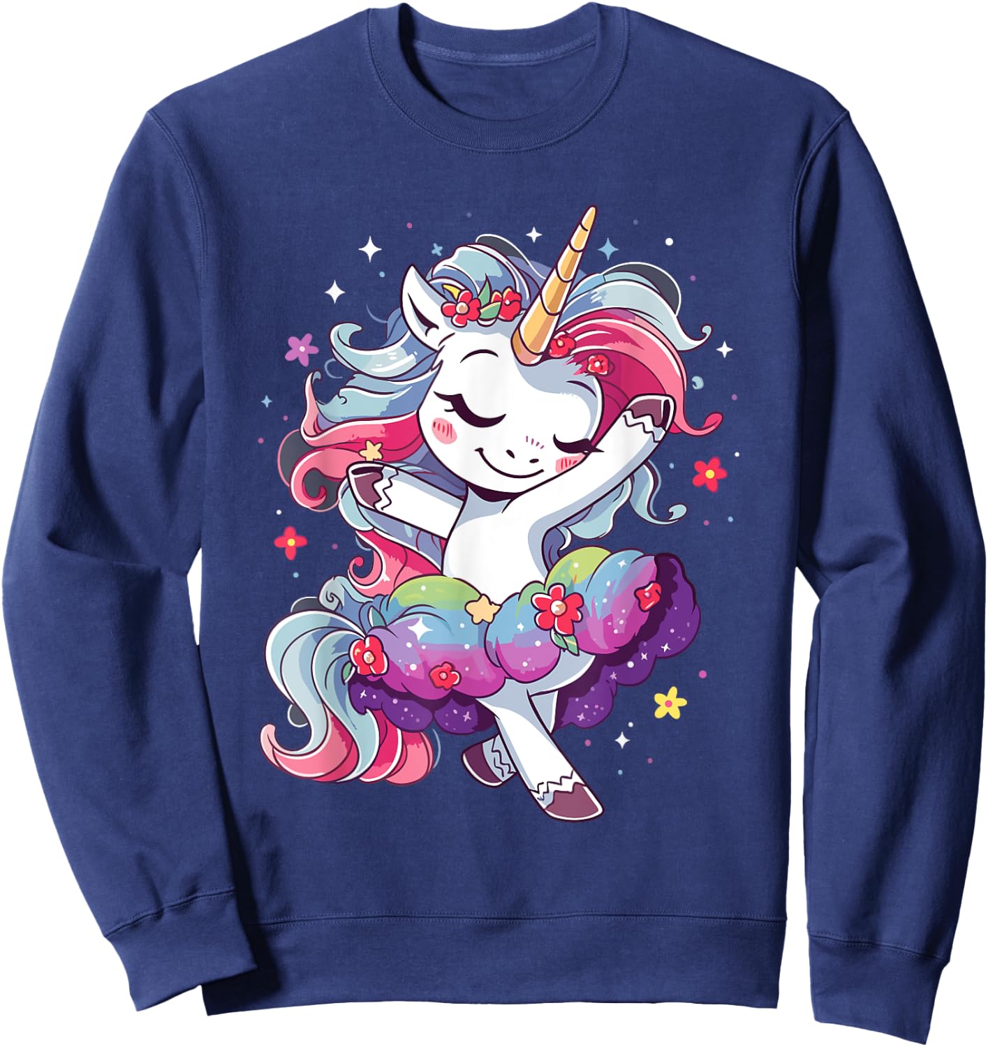 Ballet Dancer Unicorn Outfit Ballerina Dance For Girls Sweatshirt - Sweatshirt | Navy