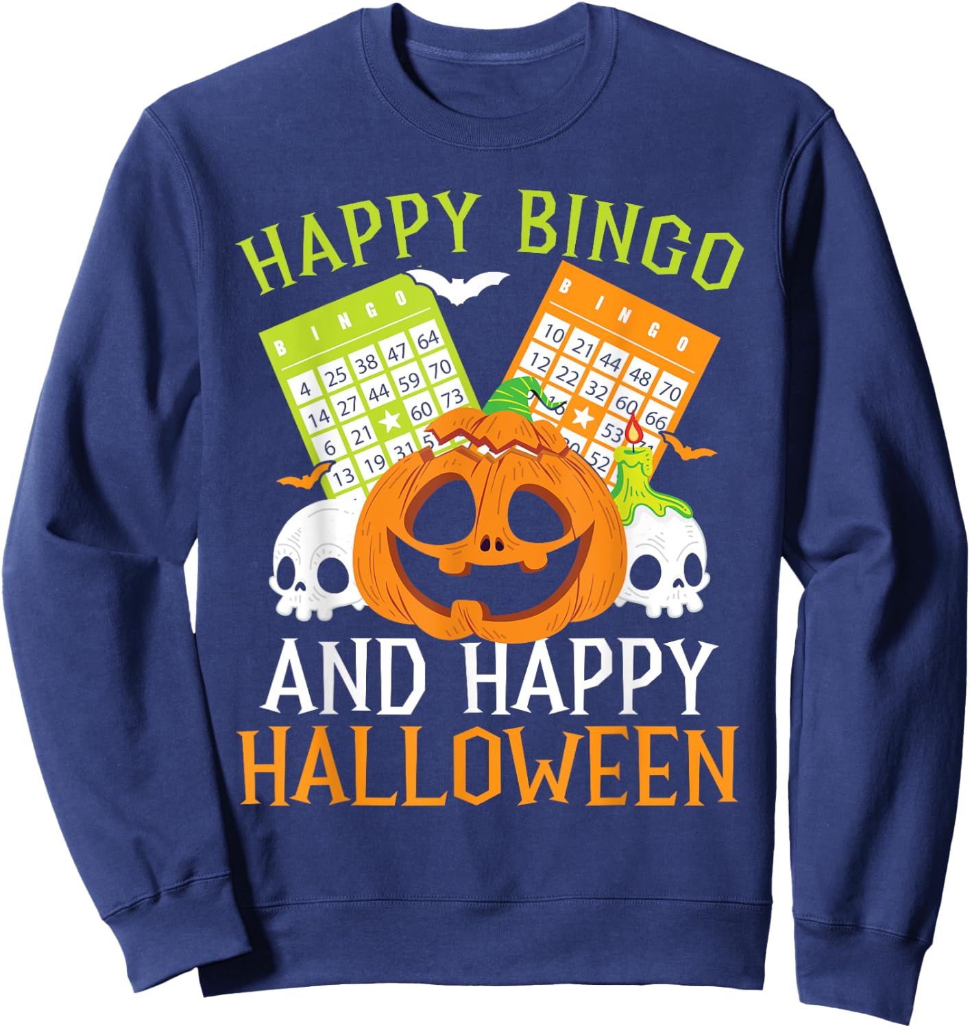 Bingo Halloween Trick Or Treat Bingo Player Bingo Caller Sweatshirt - Sweatshirt | Navy