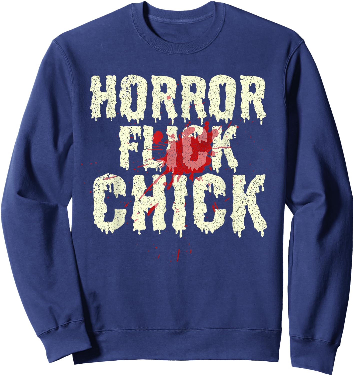 Funny Horror Art Women Halloween Film Horror Movie Sweatshirt - Sweatshirt | Navy