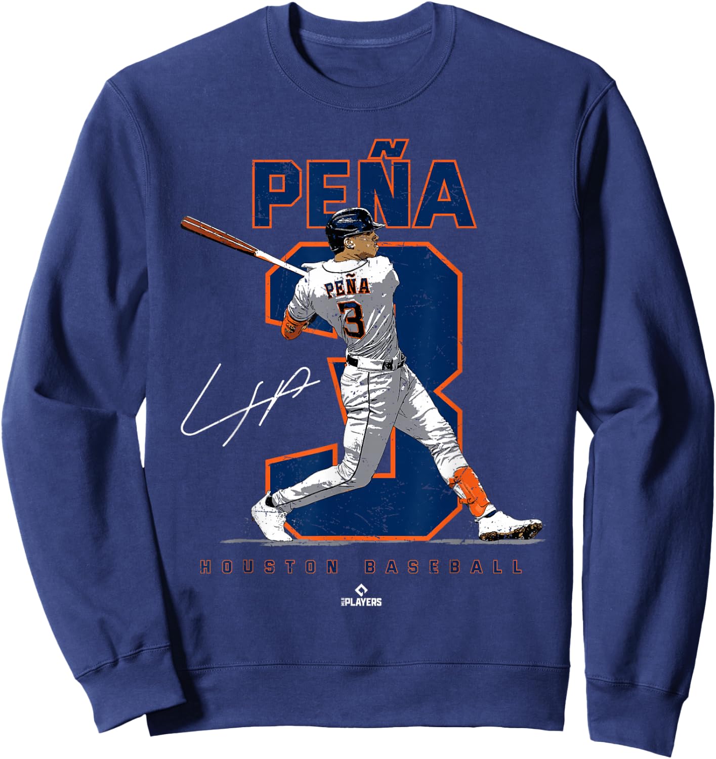 Number and Portrait Jeremy Pena Houston MLBPA Sweatshirt - Sweatshirt | Navy
