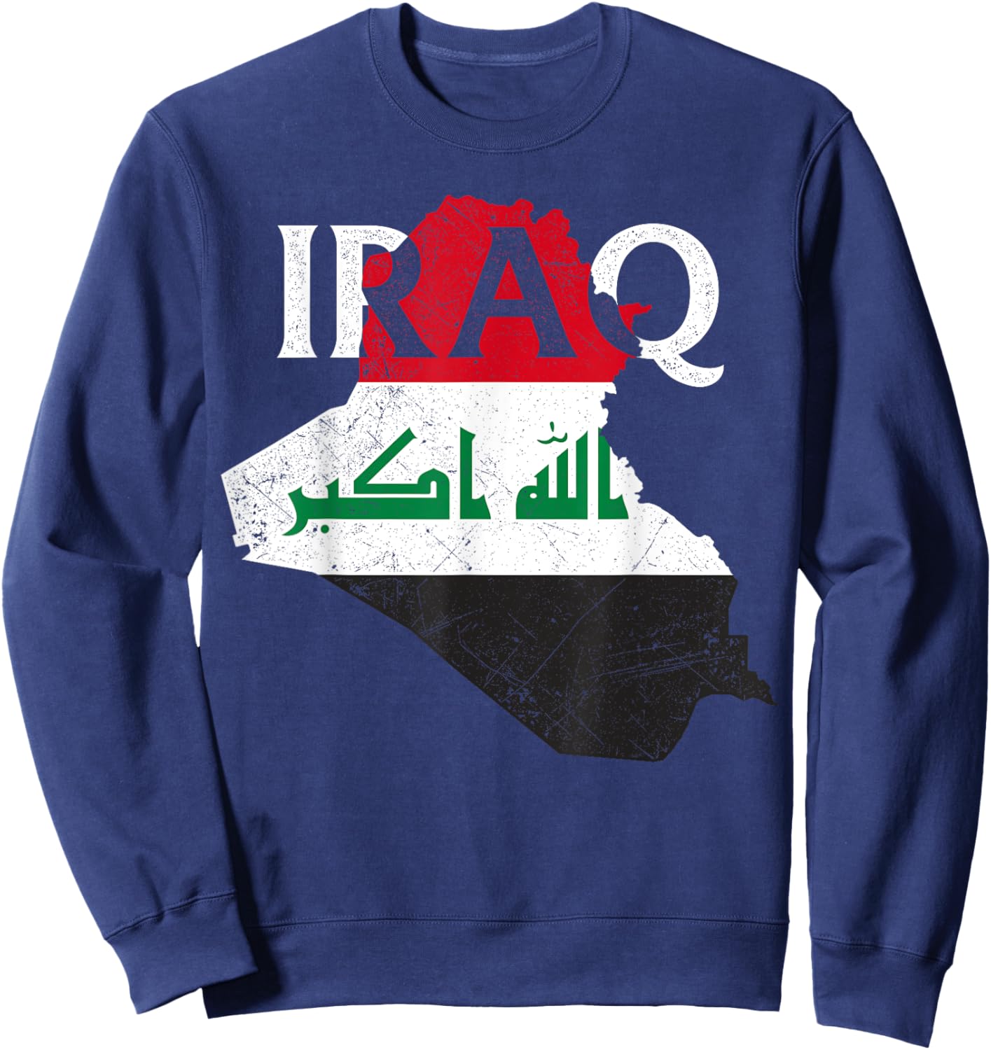 Iraq Country Map Flag Proud Iraqi Patriotic Women Kids Men Sweatshirt - Sweatshirt | Navy