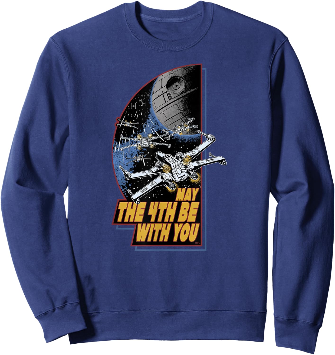 Star Wars Day May the 4th Be With You Vintage Space Battle Sweatshirt - Sweatshirt | Navy