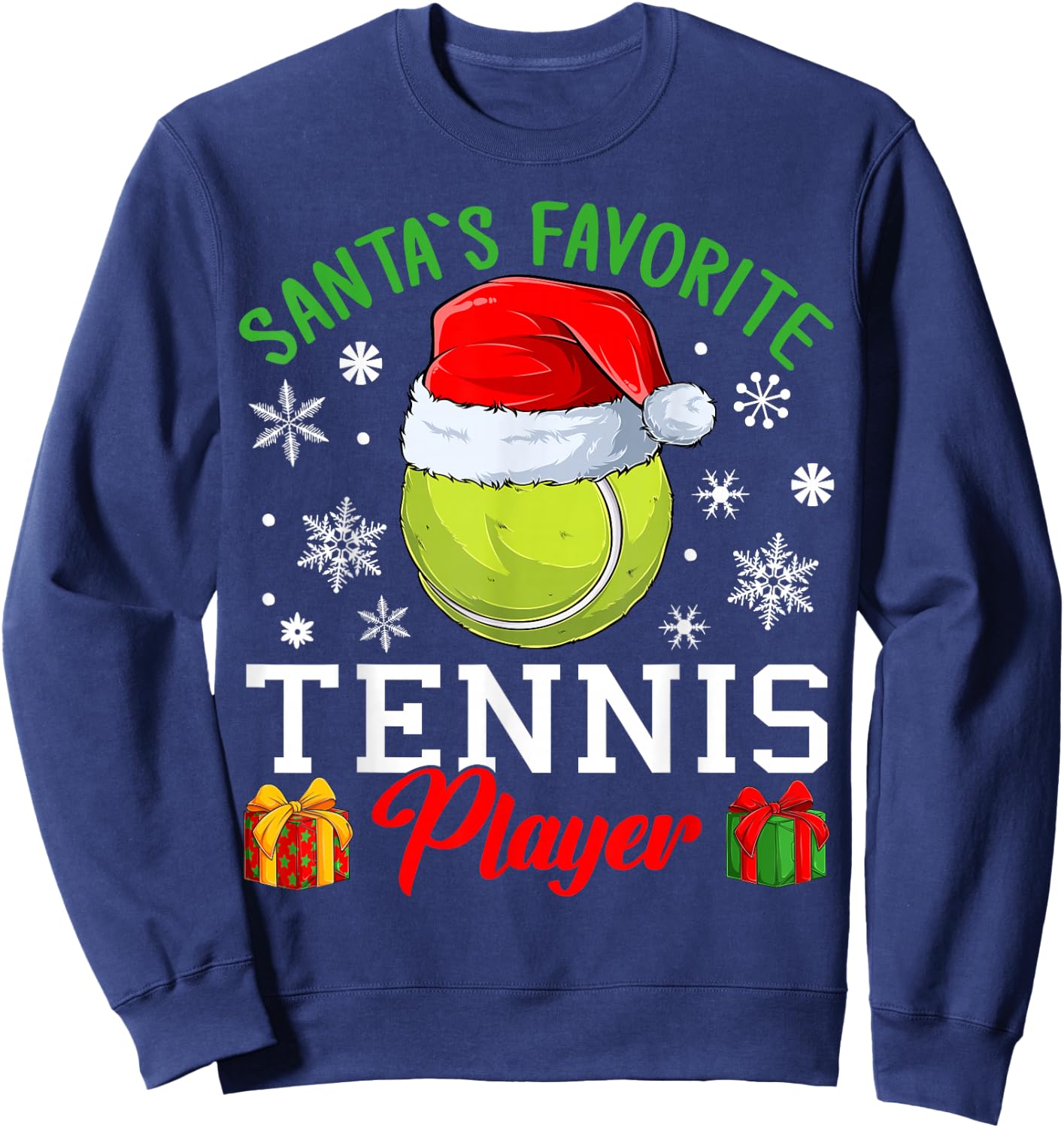 Tennis Christmas - Santa´s favorite Tennis player Sweatshirt - Sweatshirt | Navy
