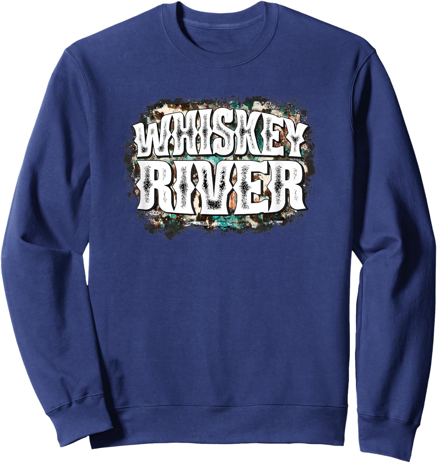 Funny Whiskey River Western Country Woman Man Sweatshirt - Sweatshirt | Navy