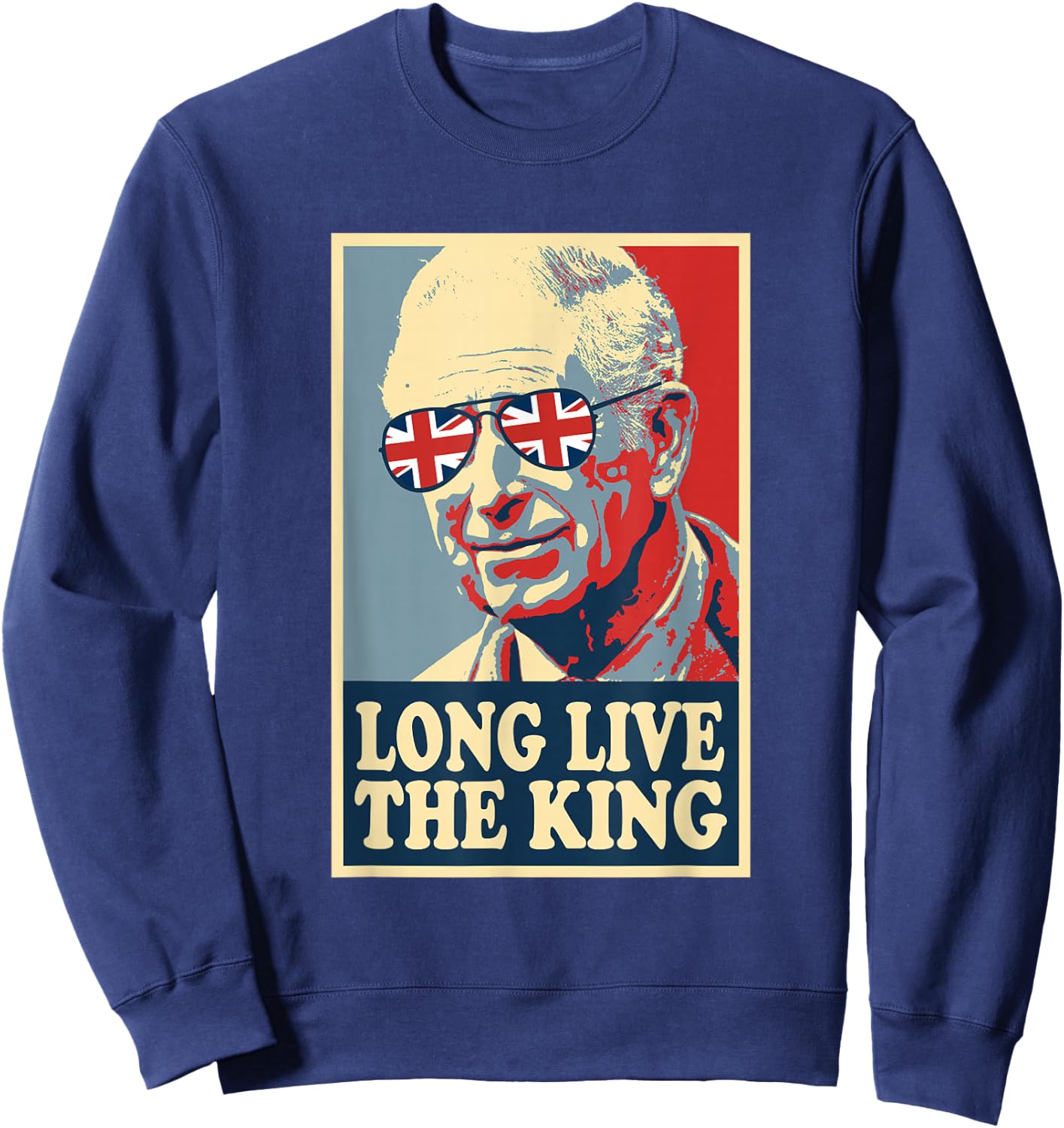 King Charles Shirt Long Live The King Shirt UK British Sweatshirt - Sweatshirt | Navy